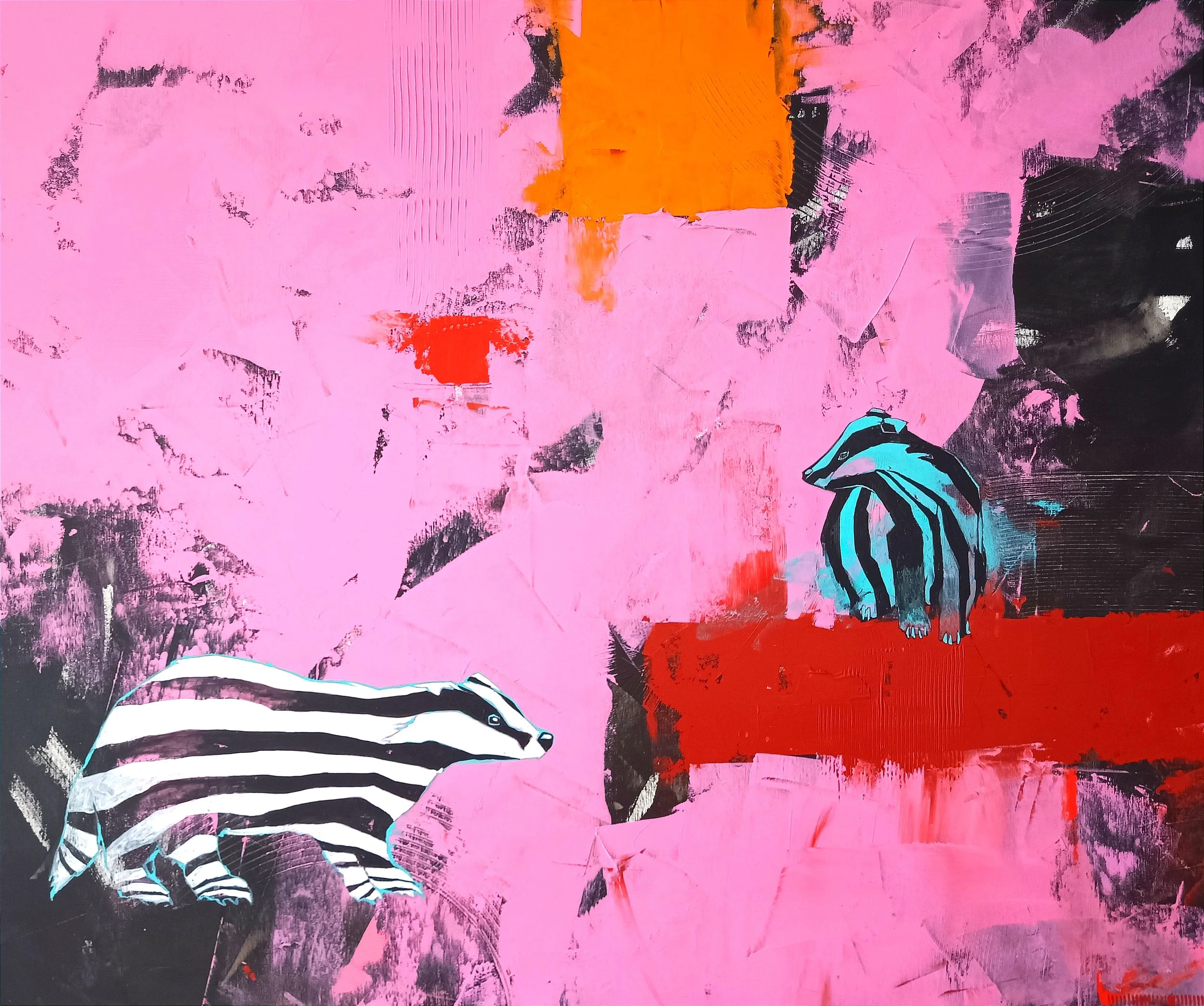 Meles meles III (Borsuki III) - 120x100cm