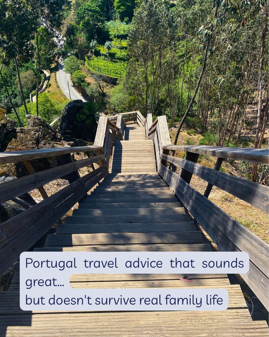 Portugal travel advice that sounds great on Instagram... and the reality when you're actually there with kids 😅
I love Portugal deeply. I chose to live here. But so much of the advice out there is written for solo travellers, not for families trying