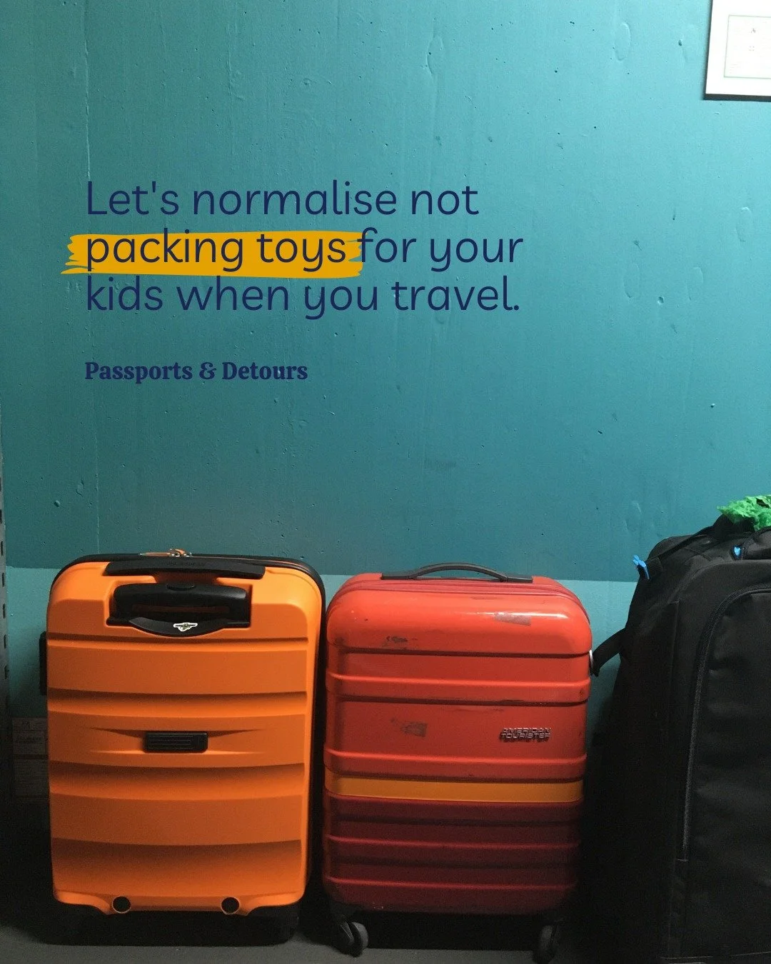 A comfort toy for bedtime? Yes. A suitcase full of entertainment? Not needed. Sticks, stones, puddles, pigeons, a bread roll, the hotel lift buttons. Kids don't need curated fun. They need the freedom to be curious. Trust them.