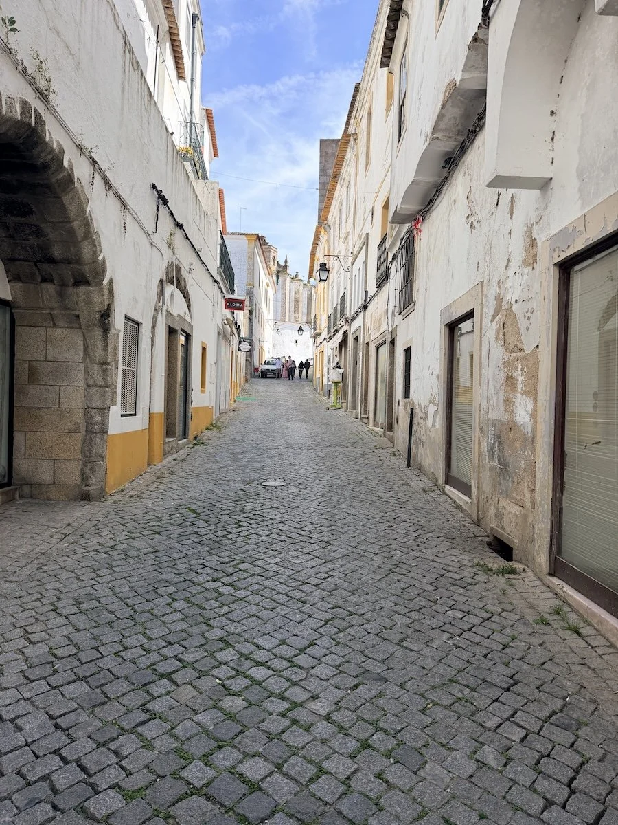 Old town street, Evora, Portugal