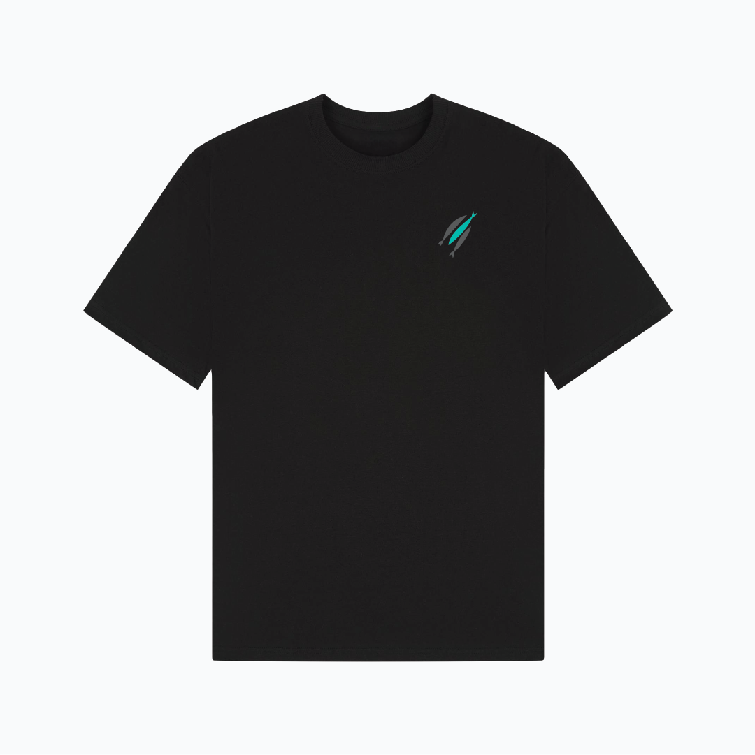3 Fish Oversized T-Shirt - Black