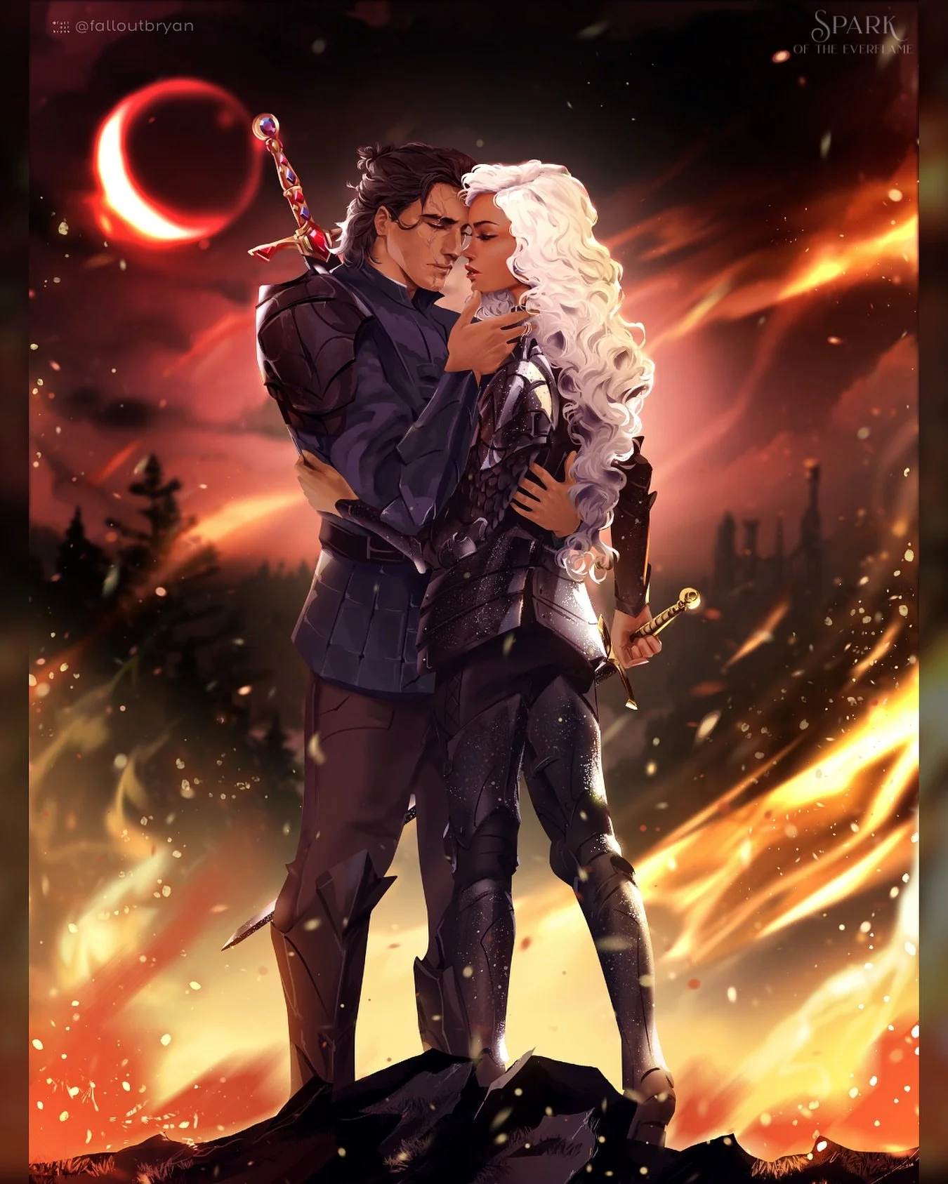 Utterly OBSESSSSSSSEEEDDDDD with this stunning piece from @falloutbryan!!!! As soon as I saw the absolutely gorgeous pieces he did for the queen herself Amber Nicole, I knew I had to get on his calendar to see Diem and Luther through his eyes. I told