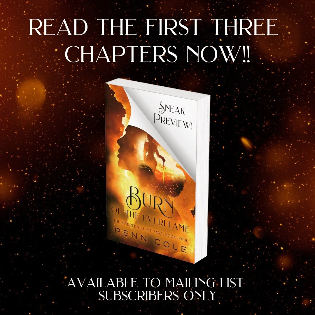 You all have been so kind and so, so patient through the delays of Burn&rsquo;s release, so&nbsp;I wanted to say THANK YOU and ease the tension just a little with this sneak peek of the first three chapters, available exclusively to my mailing list s
