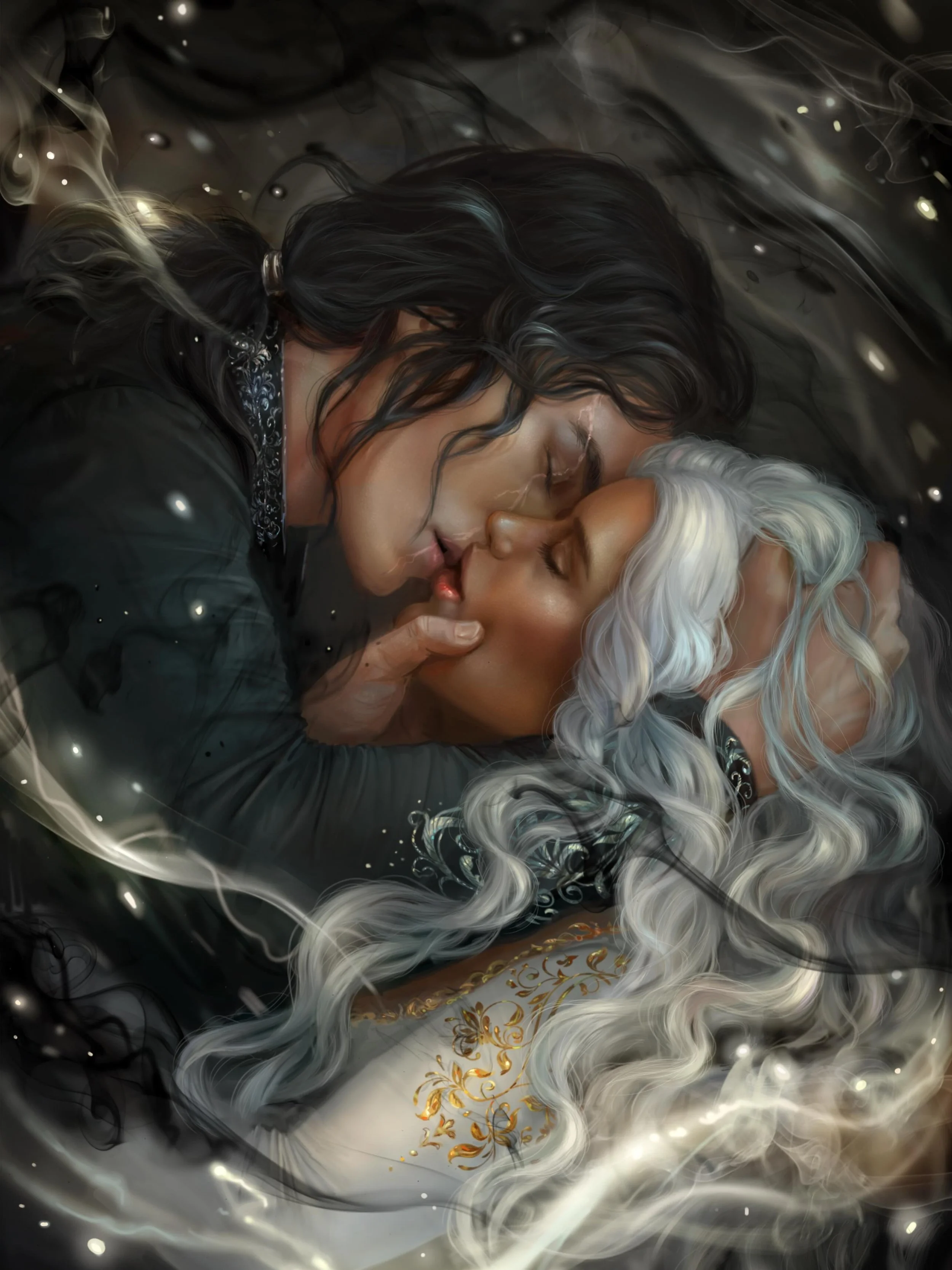 This is another 🔥🔥🔥🔥 piece of art that those of you who came to recent signings may have seen a sneak peek of. I was so excited to commission @celebril.art because Eva&rsquo;s portraits are always FULL of emotion, passion, and romantic tension. Y