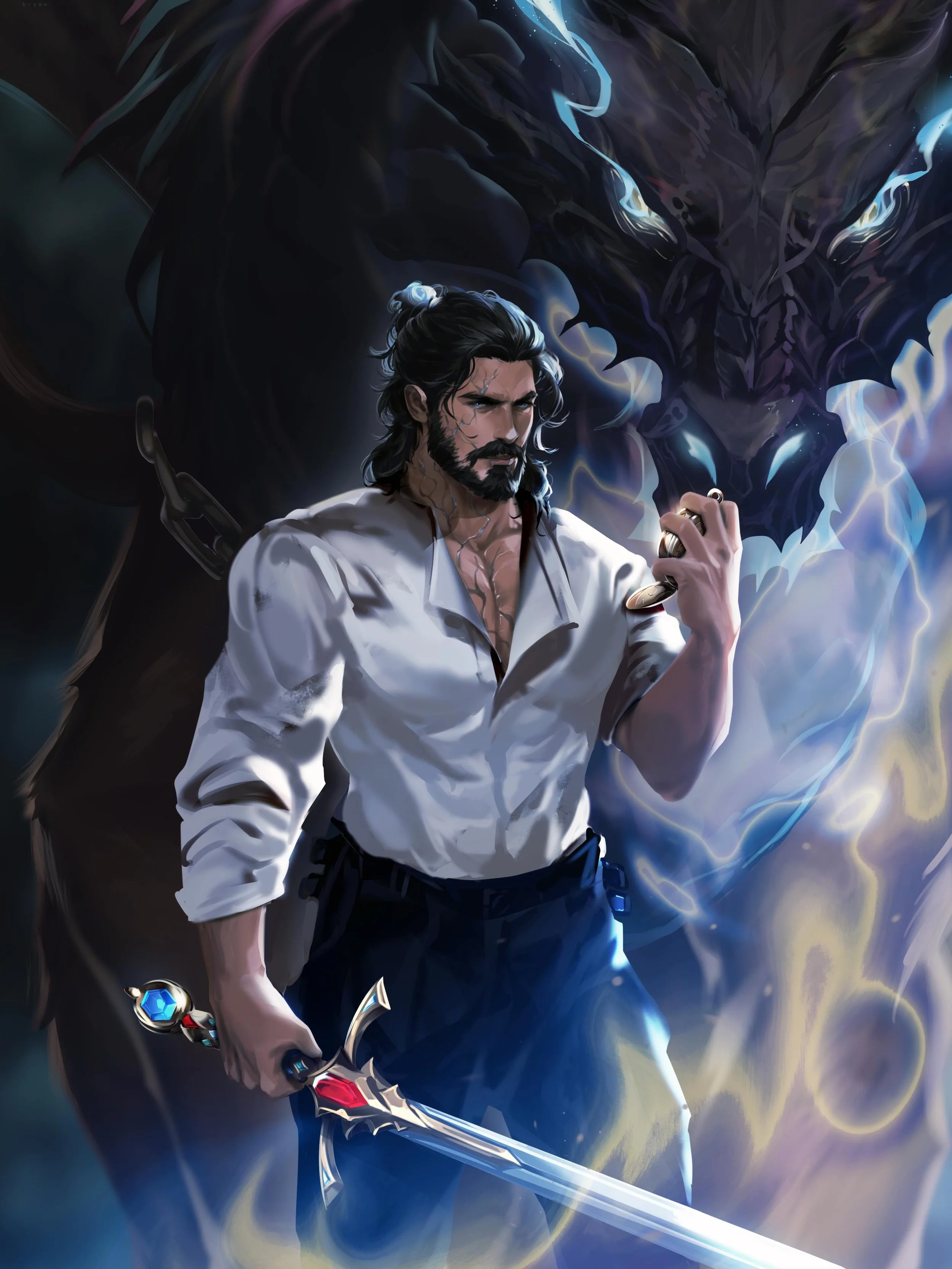 (Spoiler for Heat in the caption below) 

If you were lucky enough to catch the sneak peek of Burn&rsquo;s first few chapters that I posted for a while last year, you may have seen that Luther looks a little different in book four. Our fearsome Princ