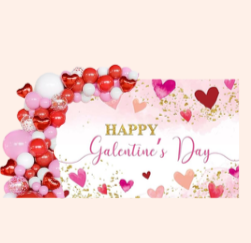 Galentine's Banner & Balloon Garland