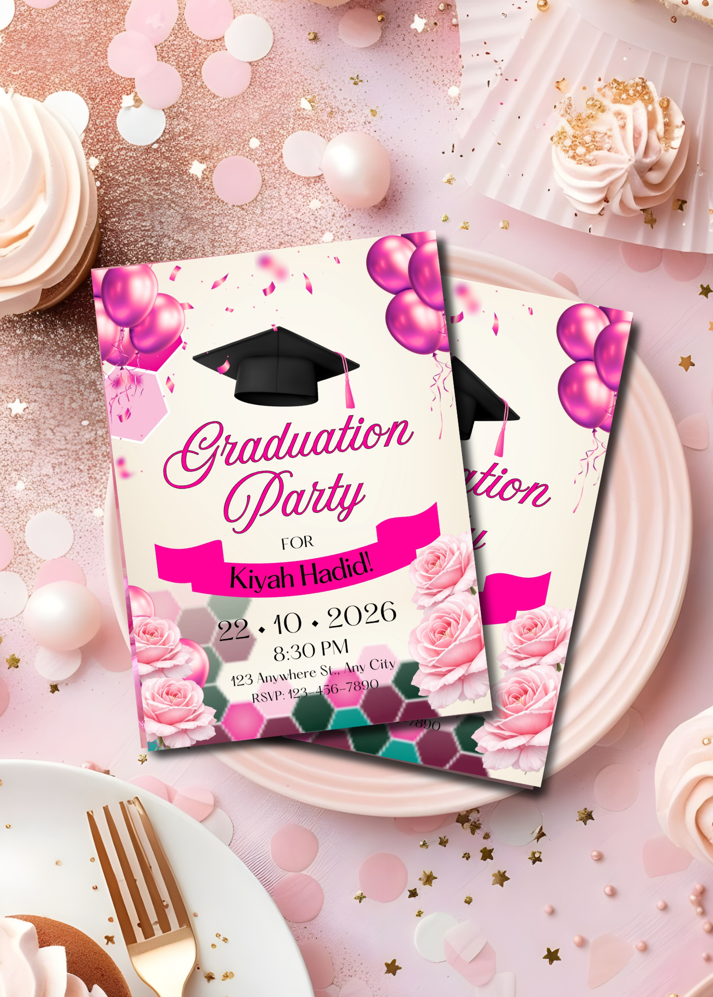Pink Floral -  Invitation Card.png
