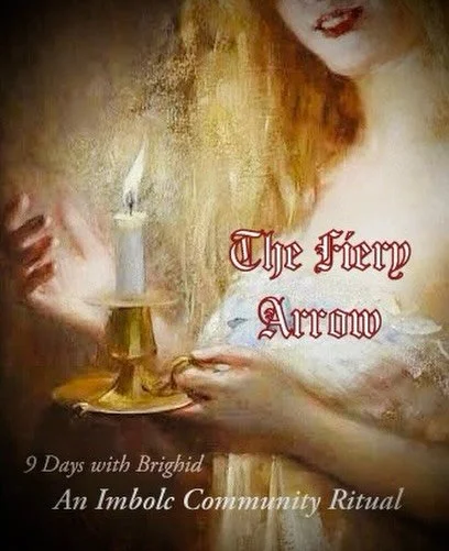 [𝕿𝖍𝖊 𝕱𝖎𝖊𝖗𝖞 𝕬𝖗𝖗𝖔𝖜]

The epithet&nbsp;of &laquo;&nbsp;Fiery Arrow&nbsp;&raquo;&nbsp;arises from early Irish praise-poetry, genealogies, and the wider symbolic language used for Brighid in medieval and pre-Christian sources. While it does n