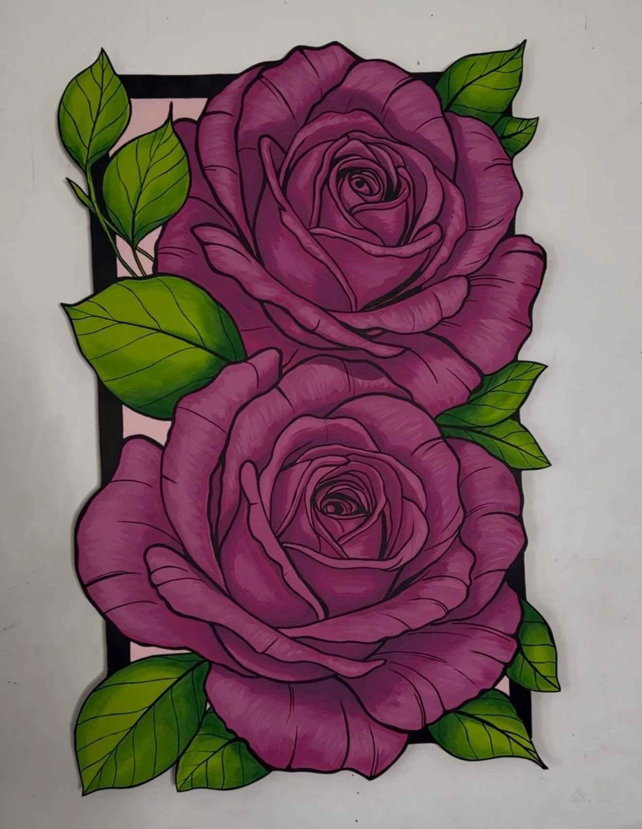 Double Rose Wood CutOut