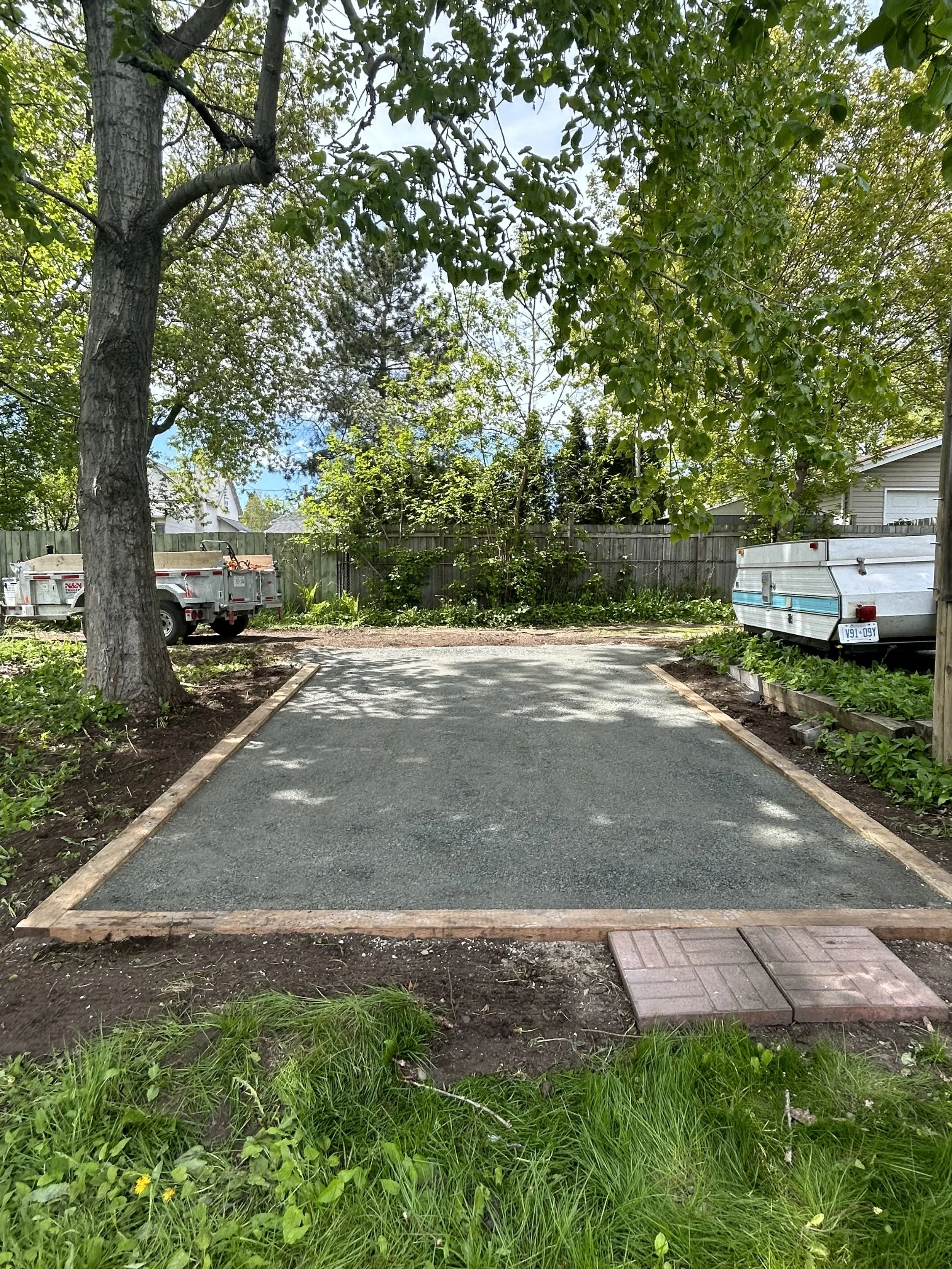 Landscaping back area