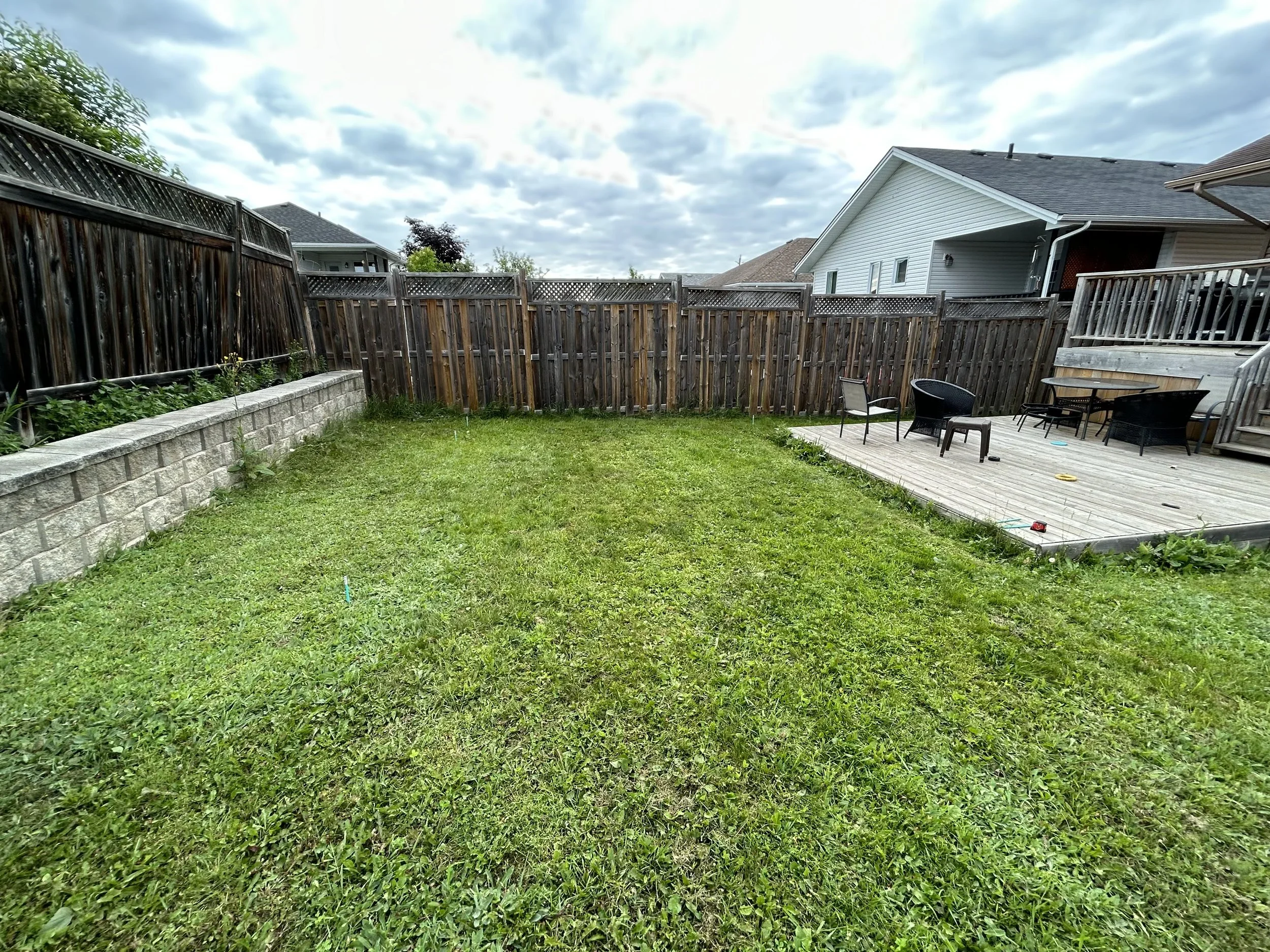Backyard before expansion