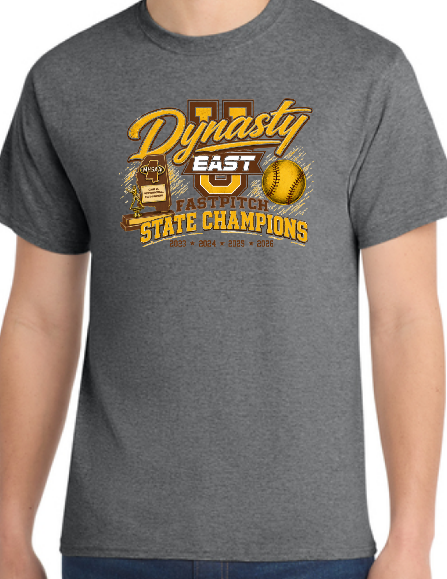 Dynasty Fastpitch State Champions T-Shirt with Trophy