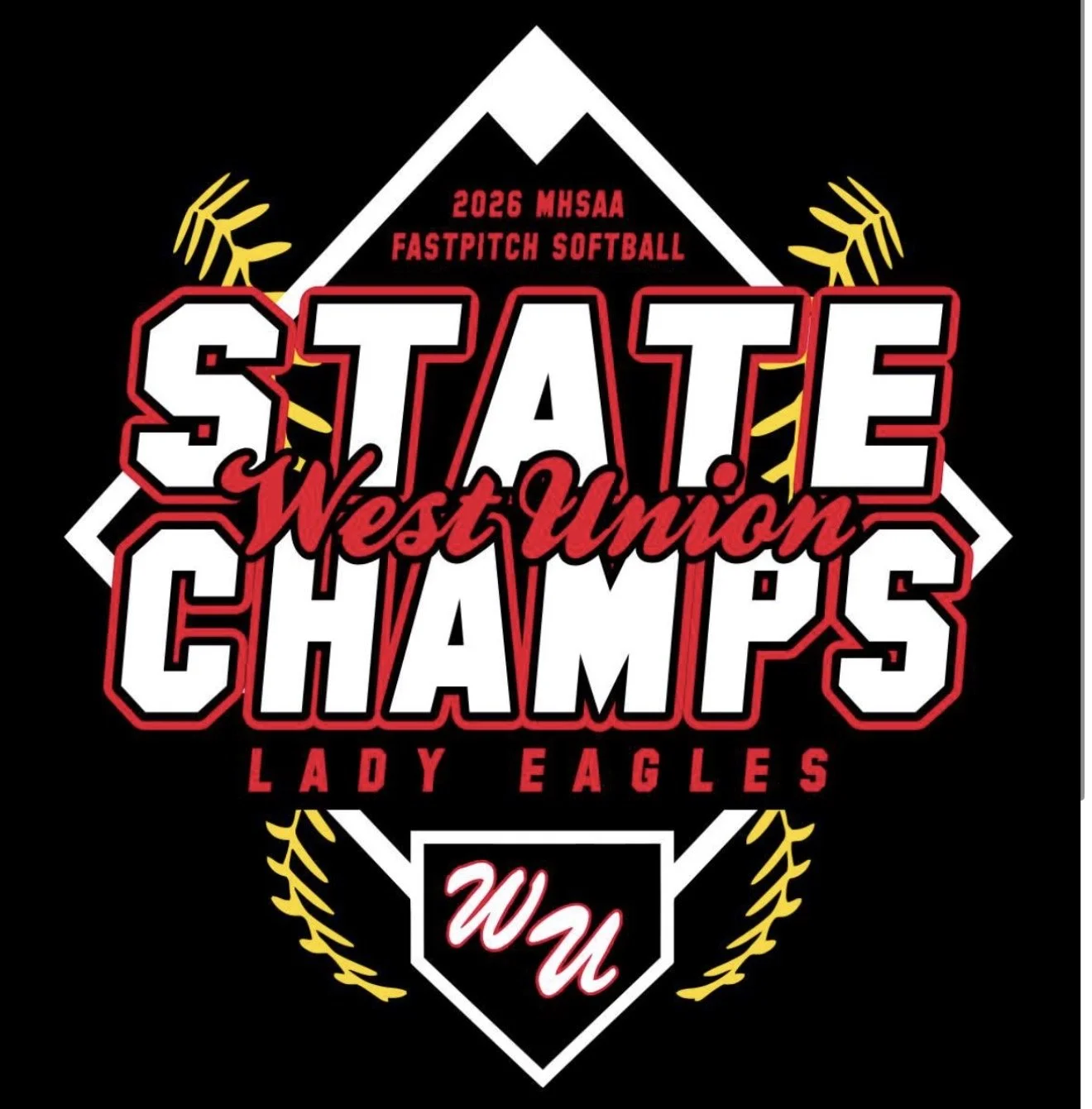 West Union Lady Eagles Softball State Champions Tshirt