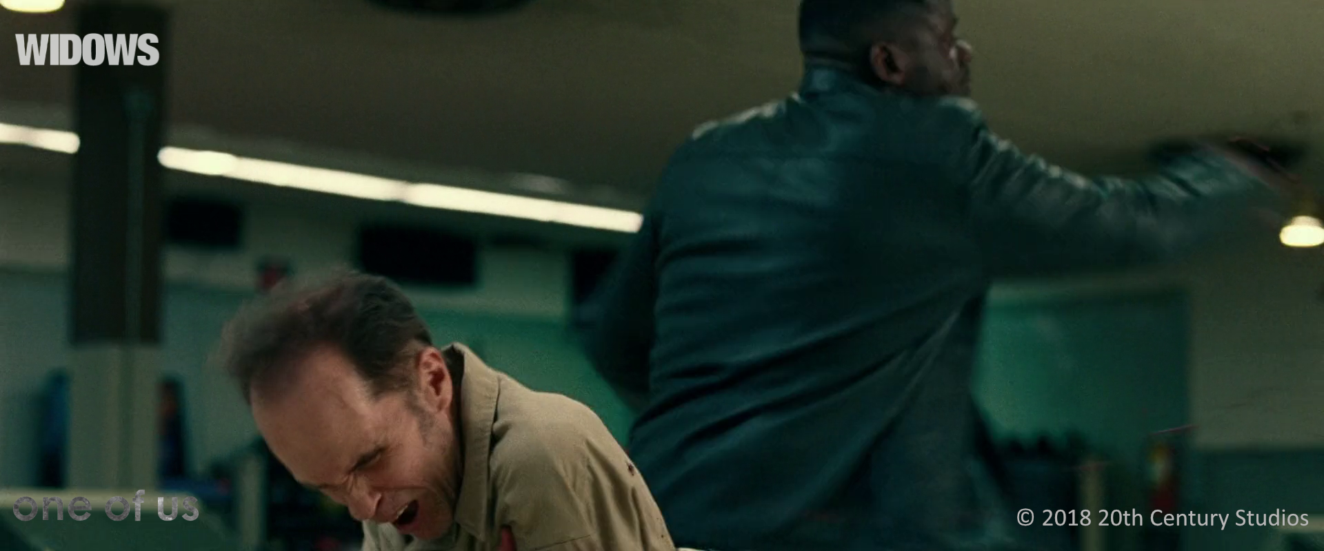 In the bowling alley sequence all the knife blades were added in CG. Wounds and blood was also added using 2D and FX textures.