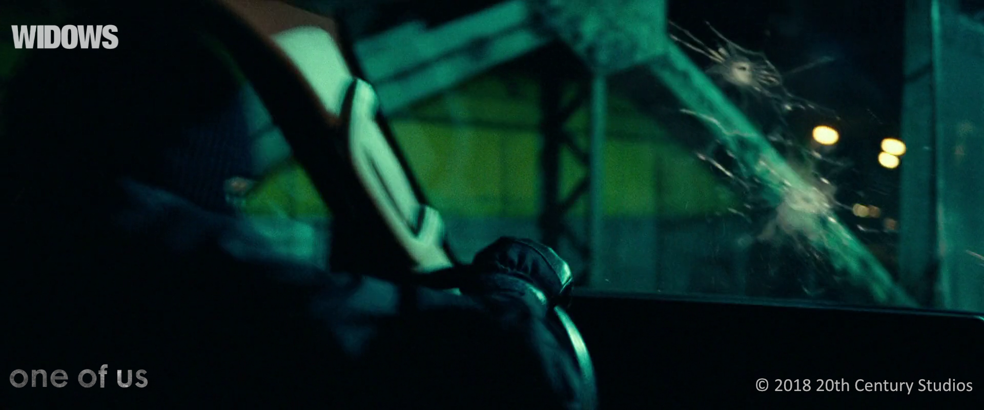 Camera pan ends in the front seat; bullet holes were added using some 2D textures and some FX elements