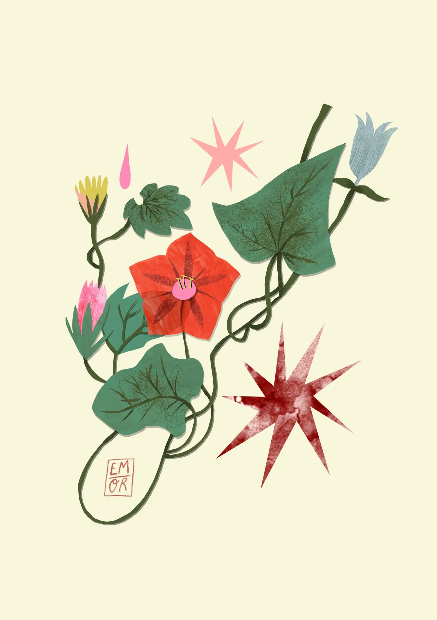 Self initiated spring 2025 print - digital collage on paper