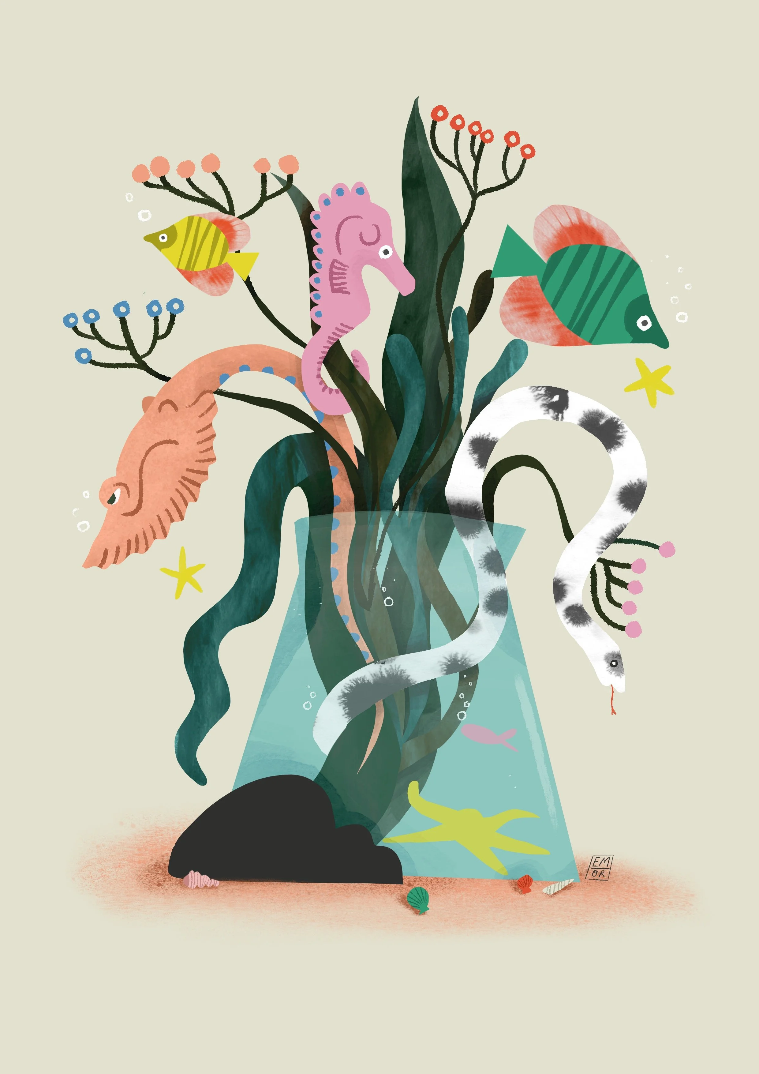 Fish in a vase for imagined flower week 2026
