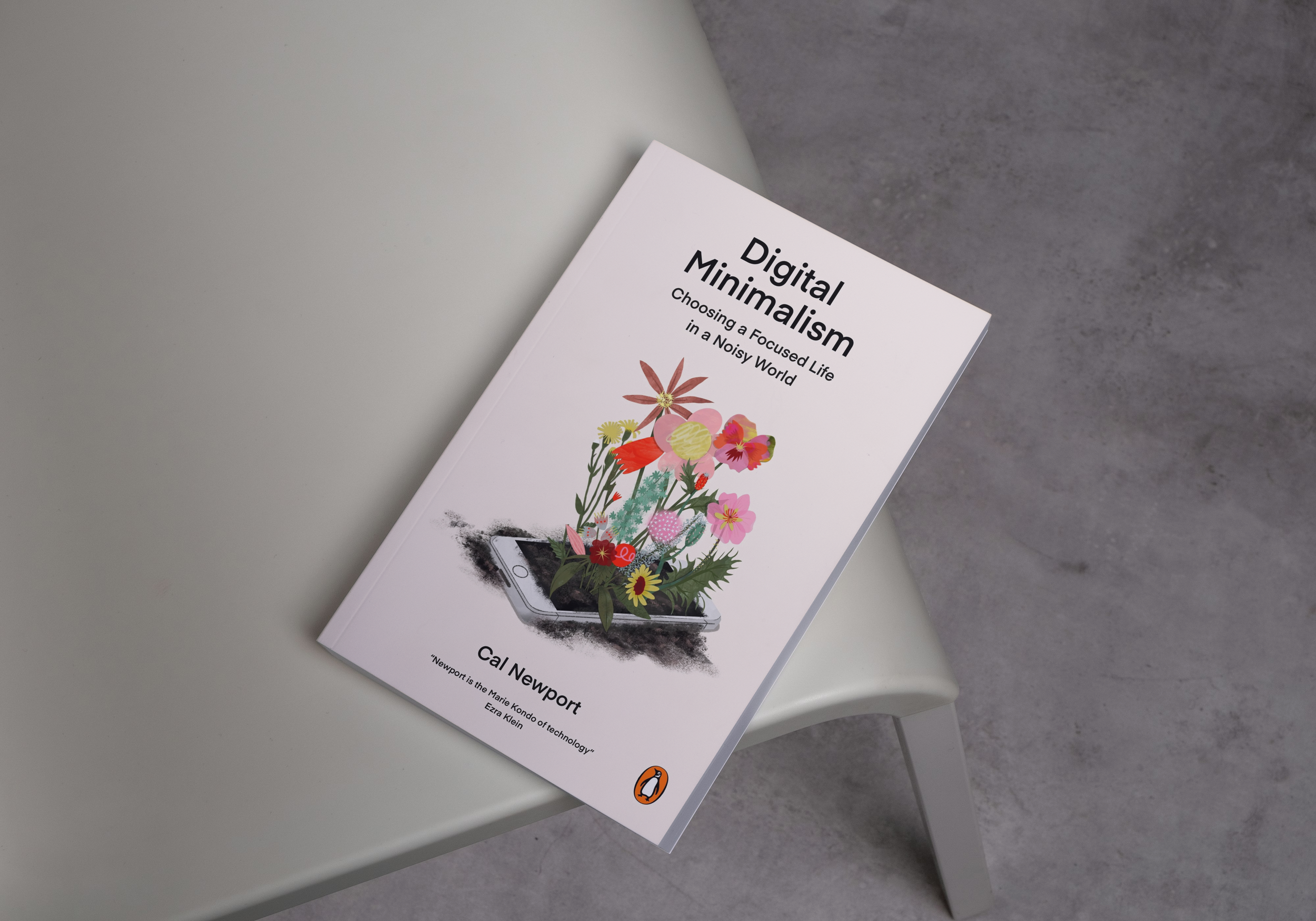 Self directed book cover design - digital Minimalism by Cal Newport
