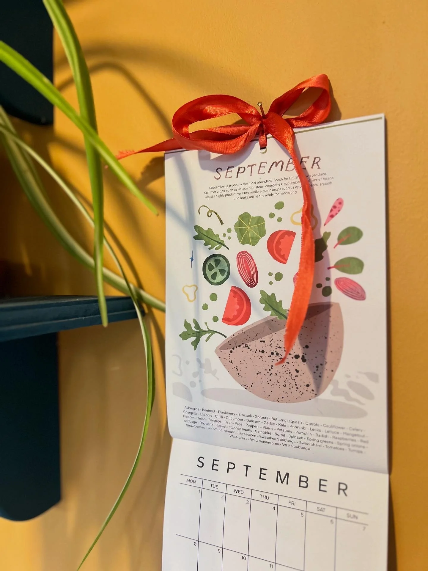 Spread form my 2025 seasonal eating calendar