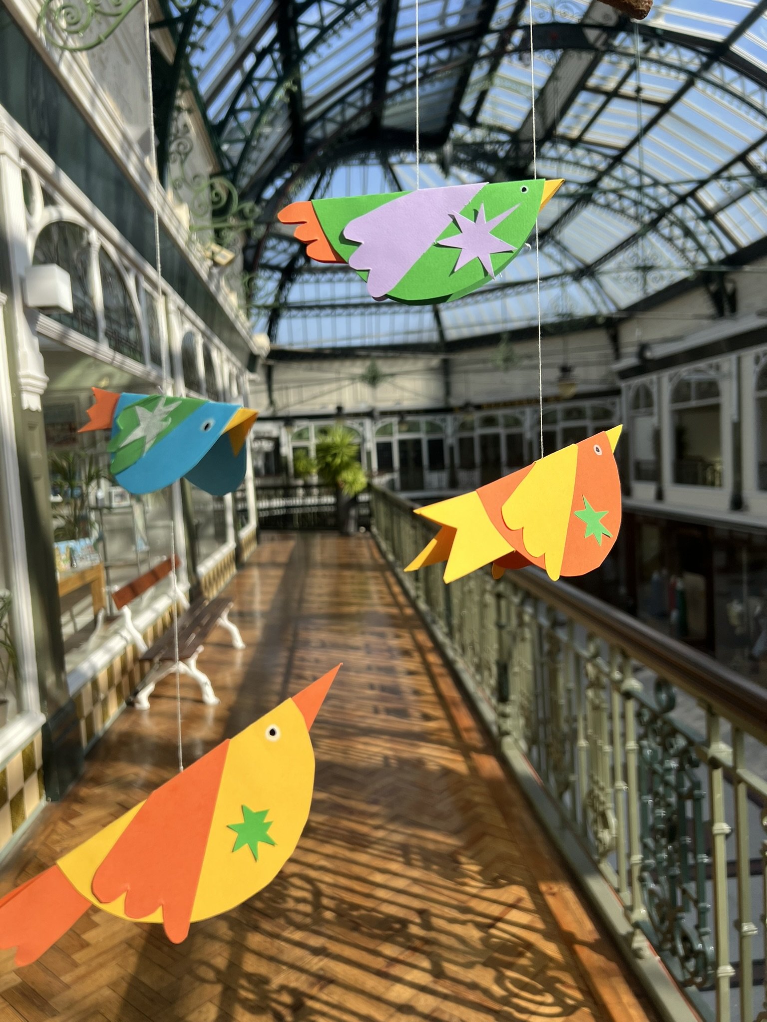 Bird mobile - paper and glue 2025