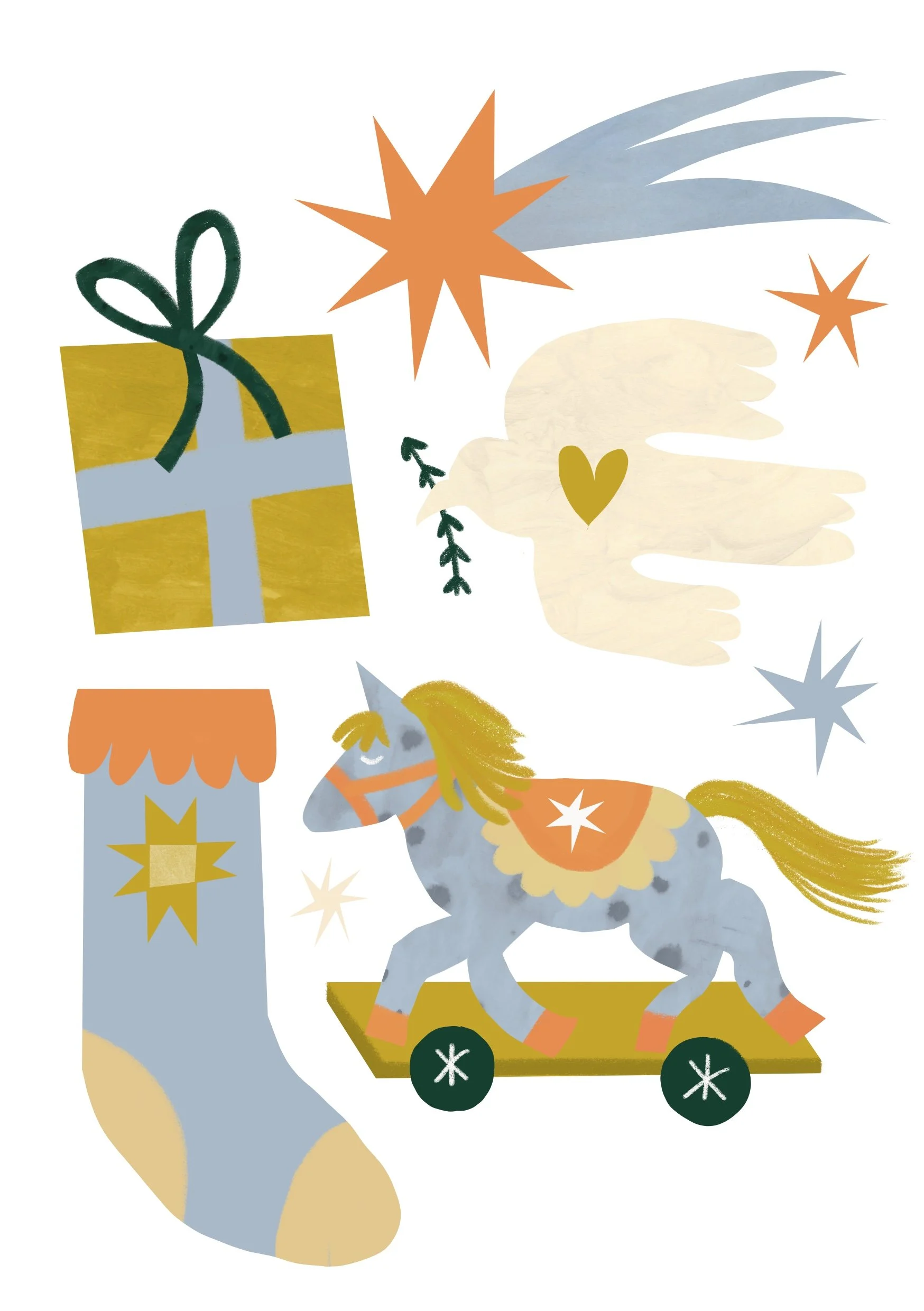 Icon Design for Corporate  Christmas Cards - licensing package to be used in 2025
