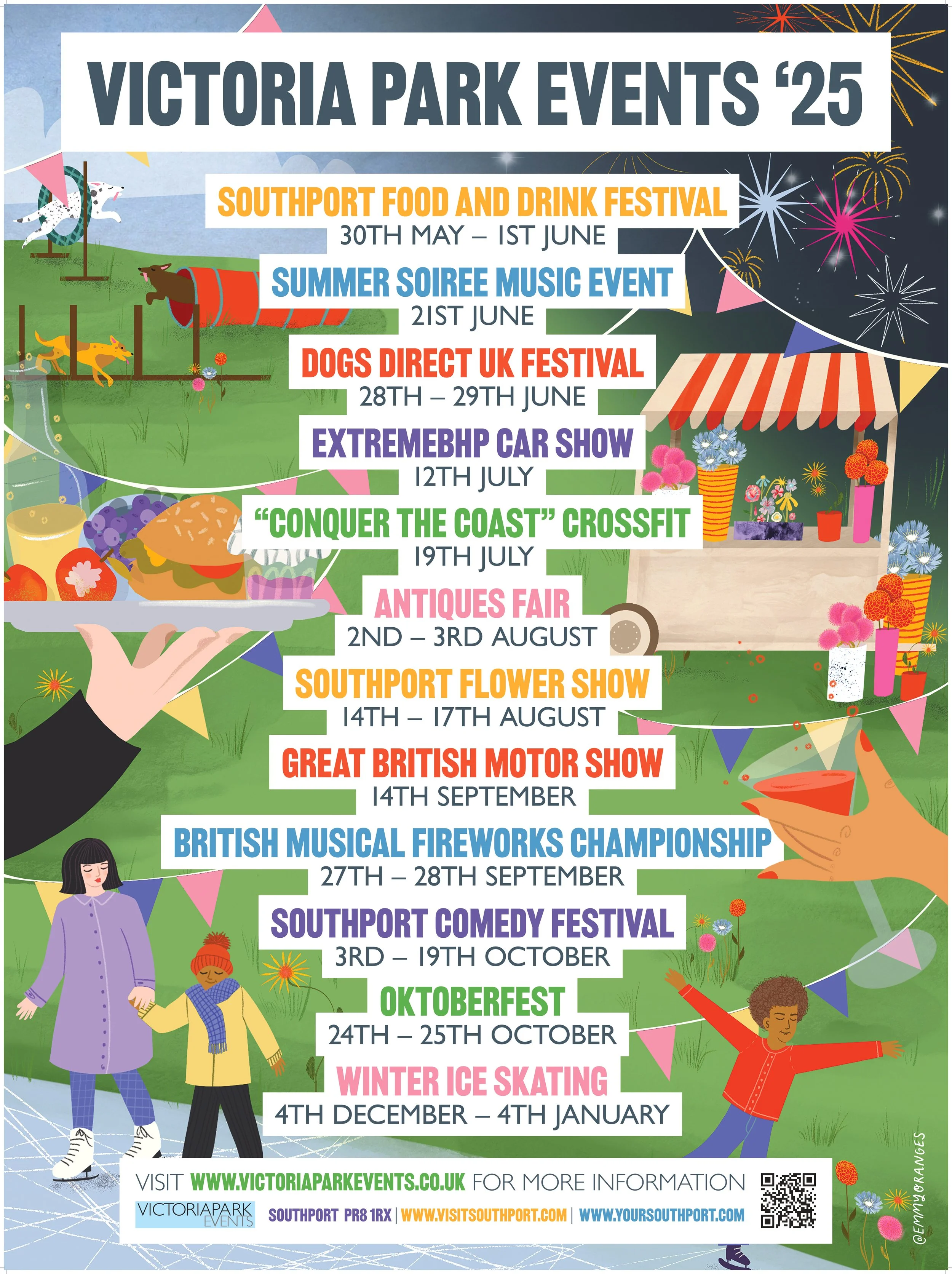 Victoria Park events poster - 2025