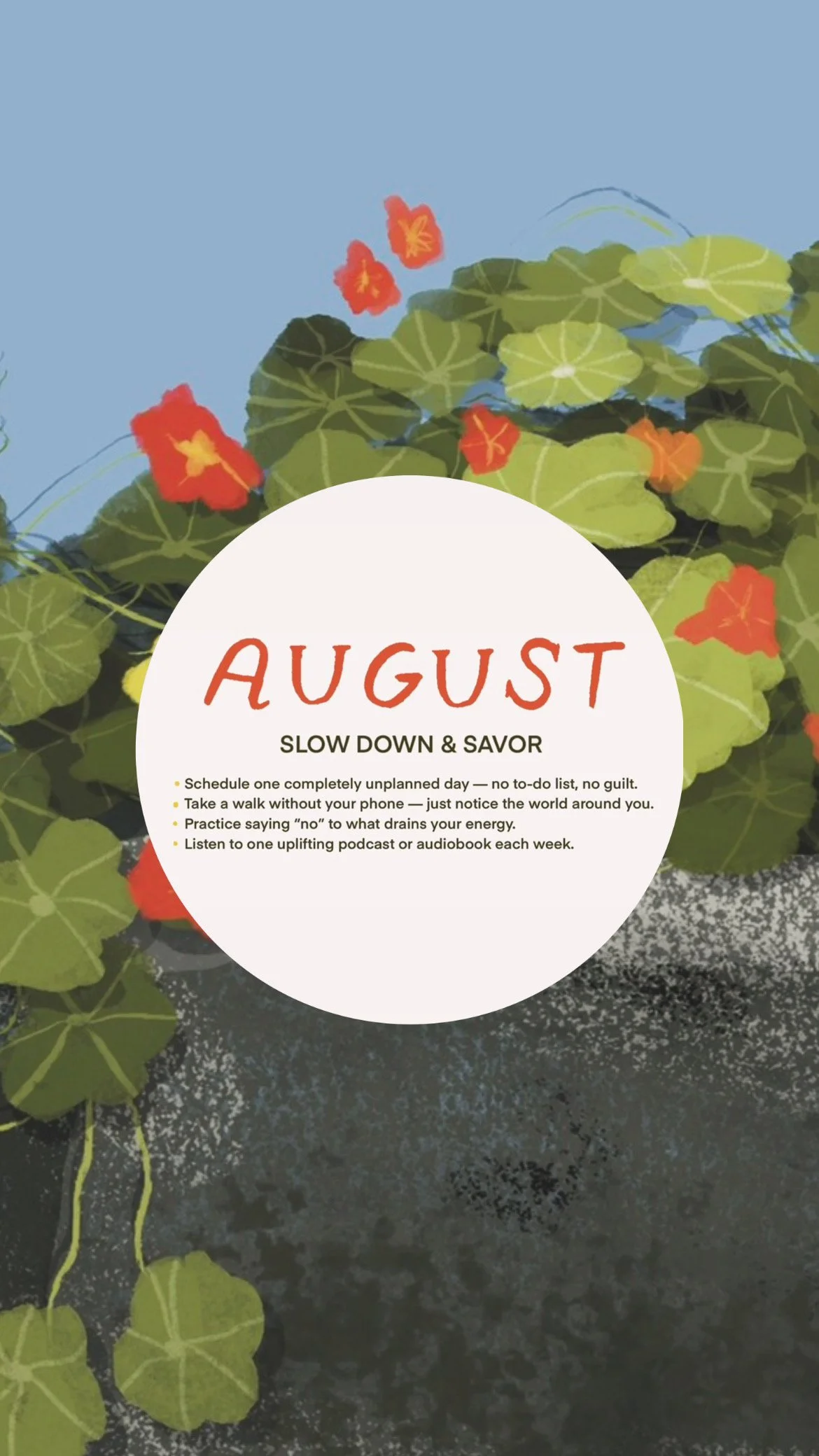 Story concept for August calendar 2026
