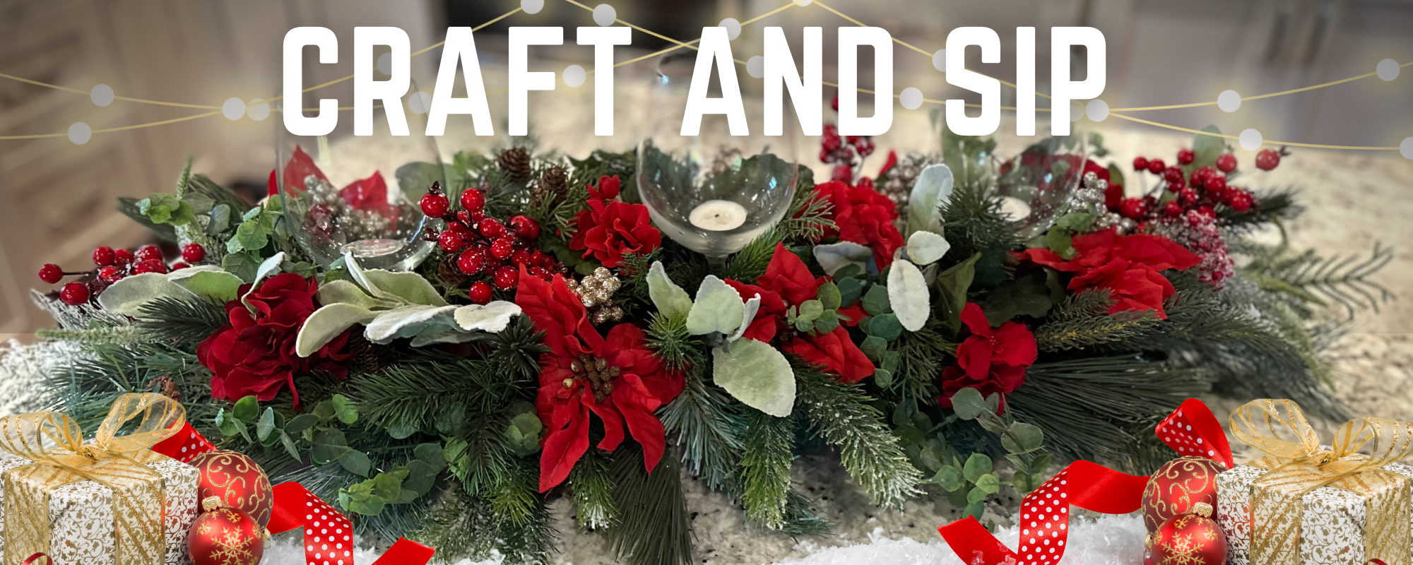 holiday craft &amp; sip