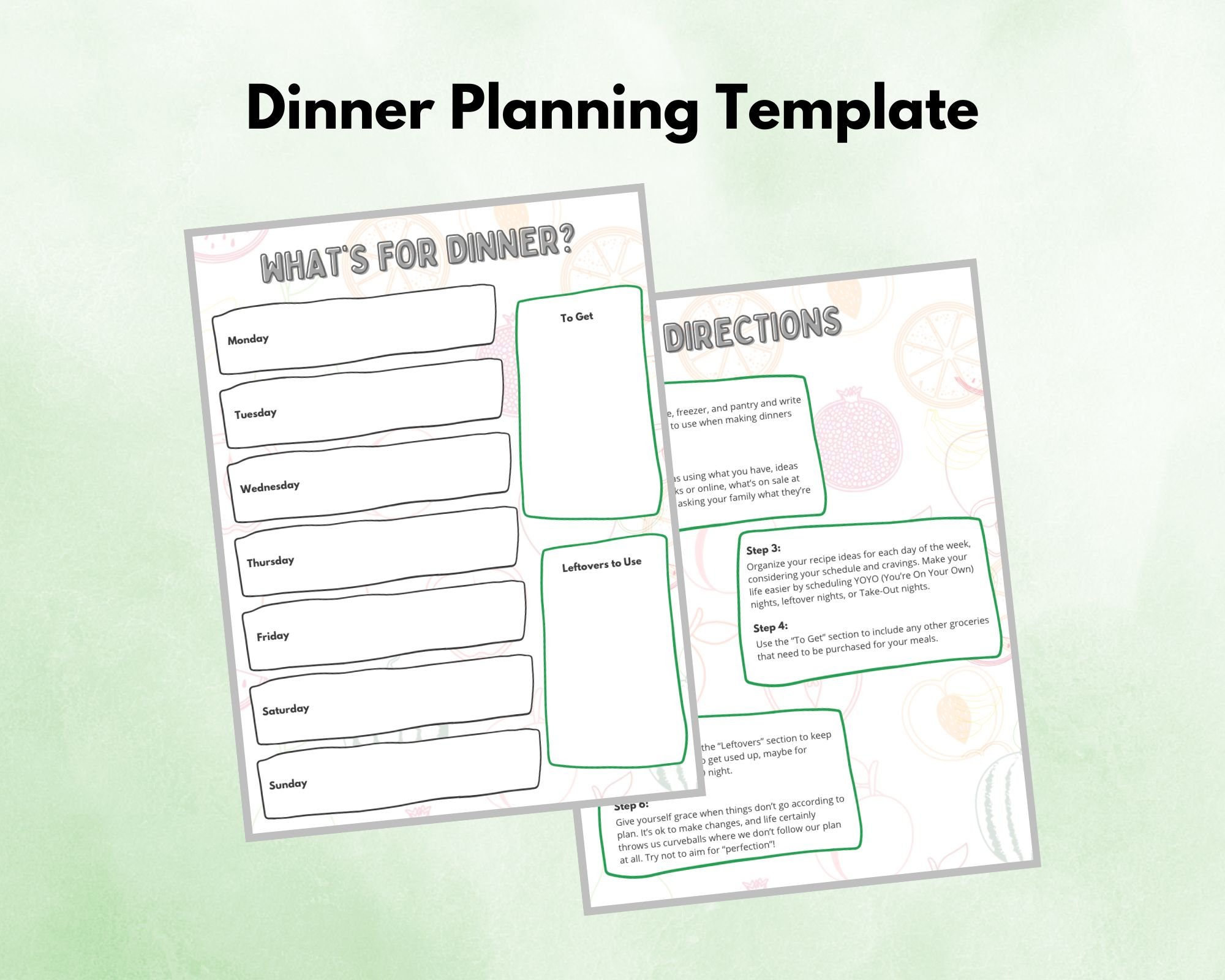 Dinner Planning Template Nutrition Hungry Dinner Planning Template Nutrition Hungry