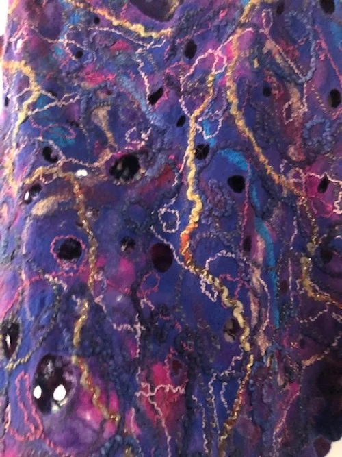 Felted lace tunic. detail