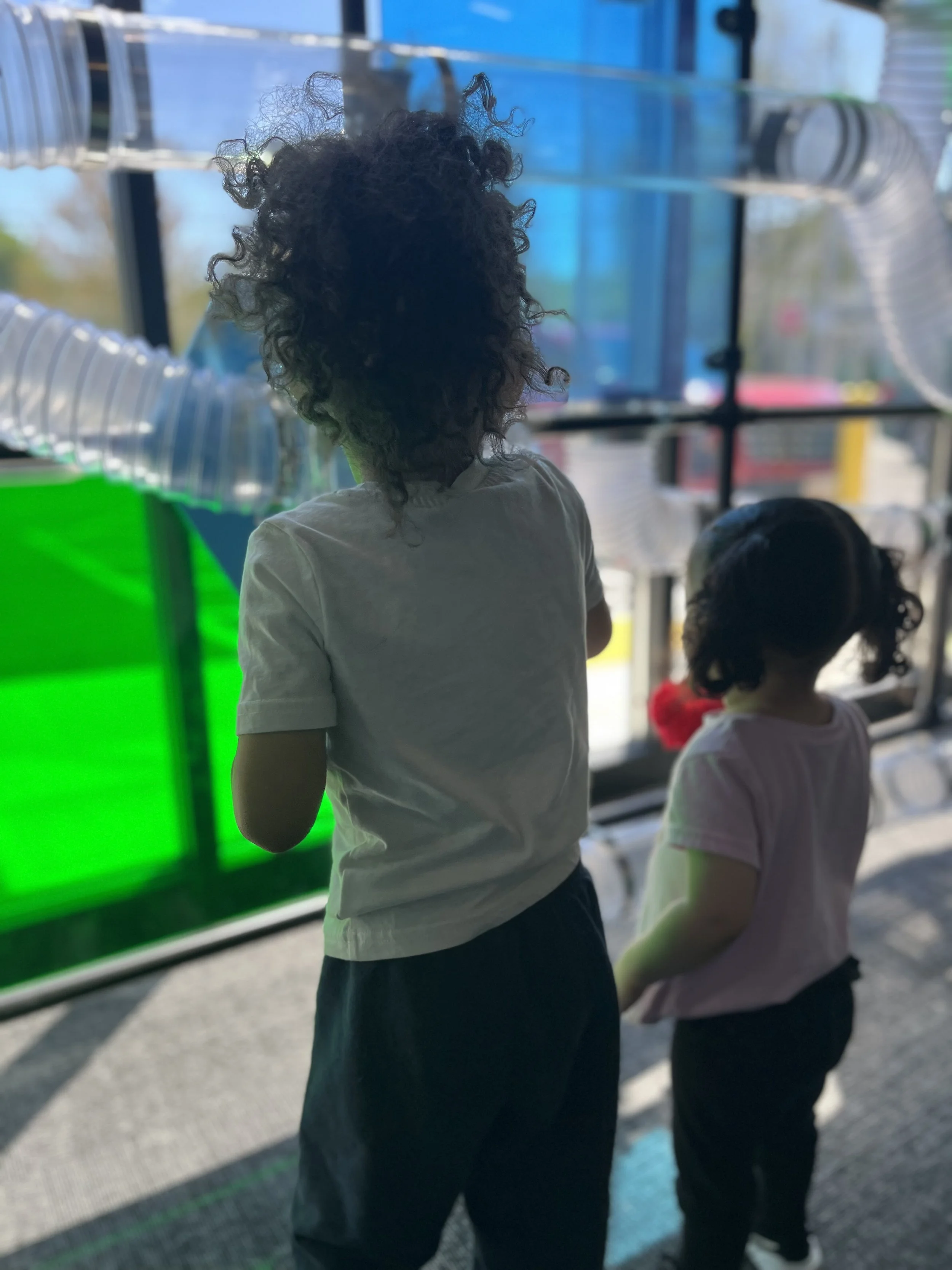 Children playing in the museum