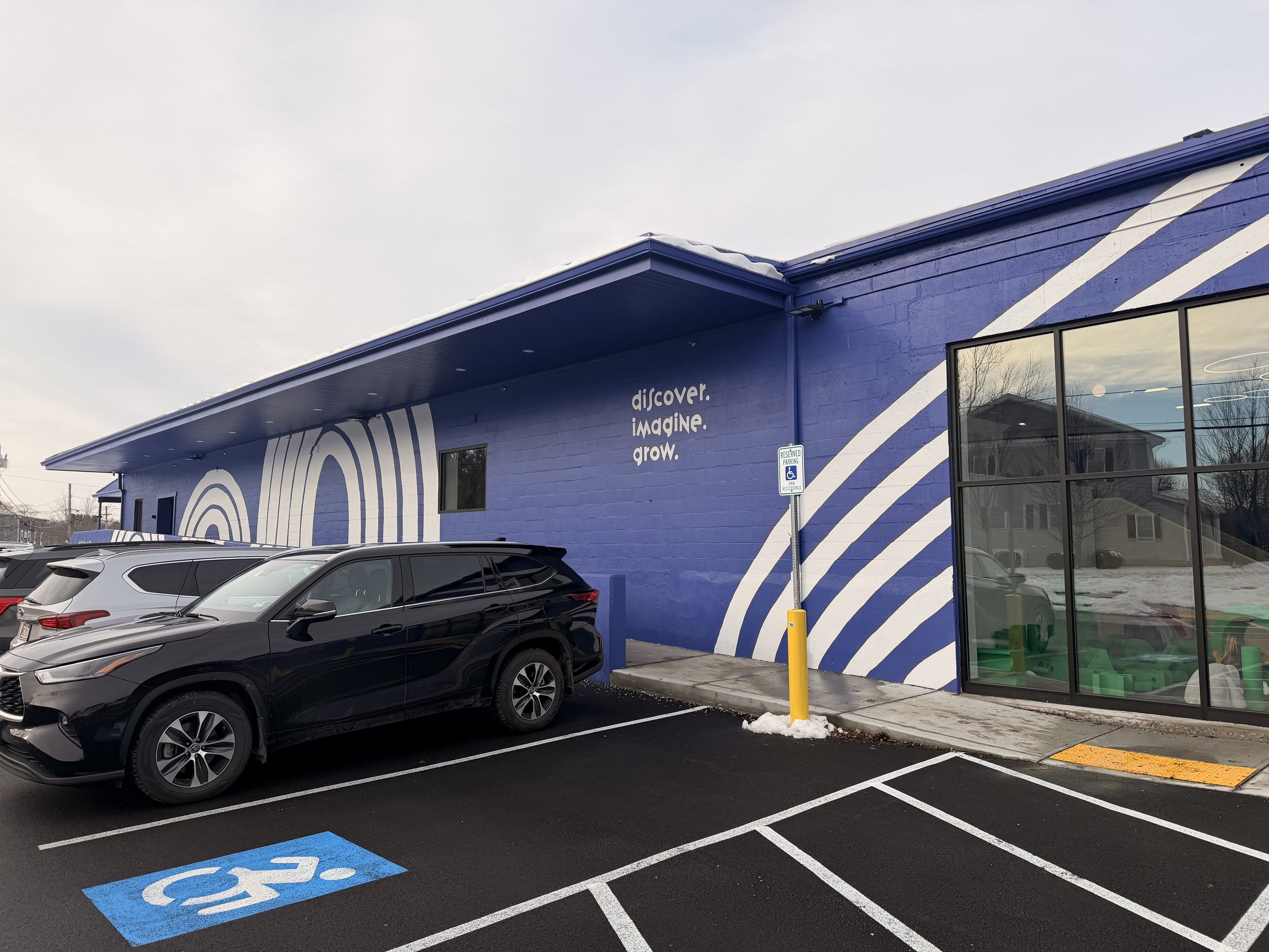 Image of one of two handicap parking spots