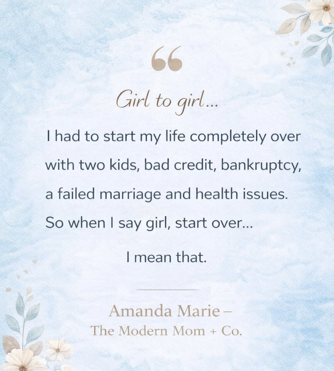 As a single mother, I know what it takes to build a life from nothing but determination and purpose. Strength and sacrifice is what it takes to keep moving forward every single day while carrying the weight of being both provider and protector. 

We 
