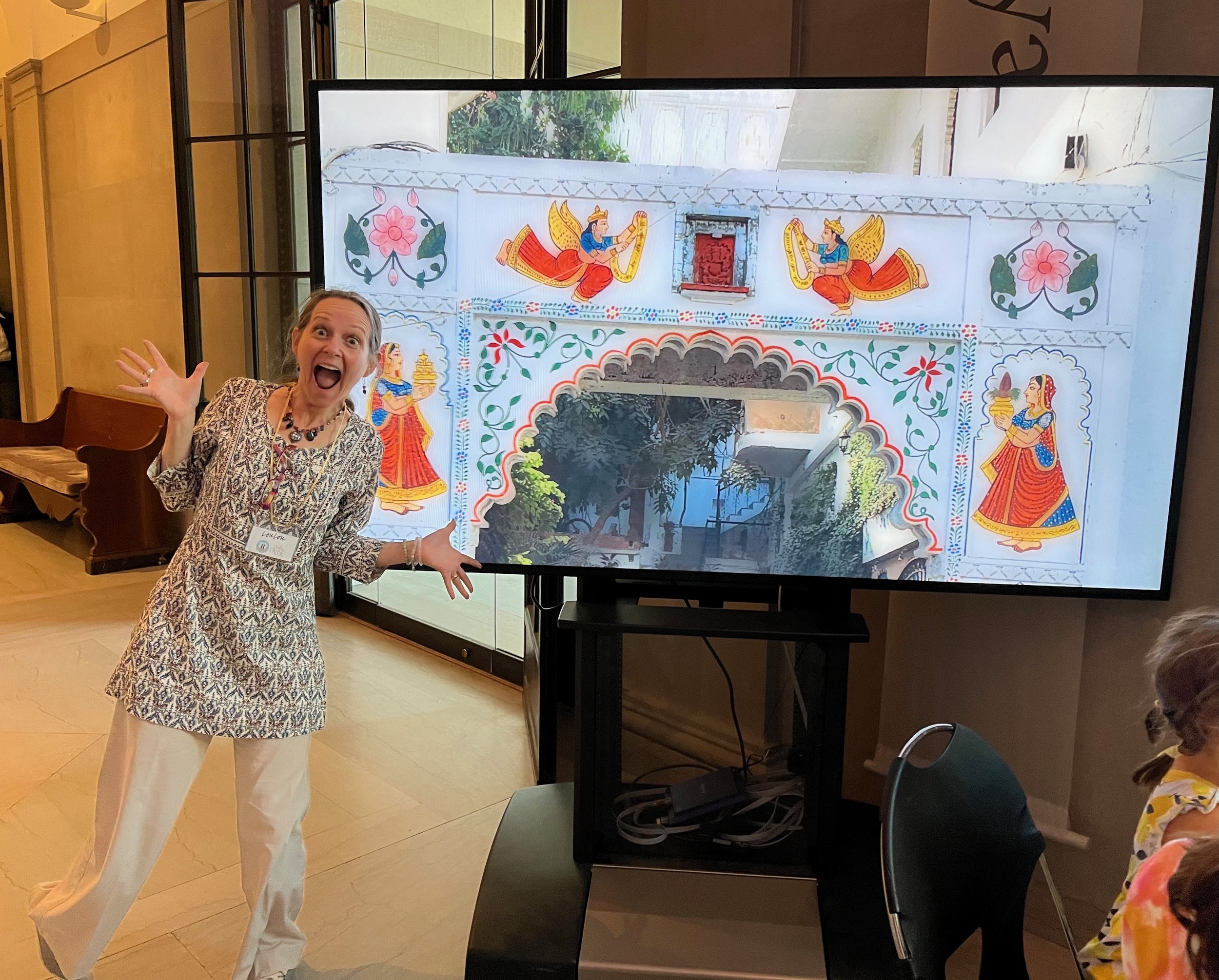 The video works and LouLou can't believe her video is on such a big screen and will be seen by so many people!