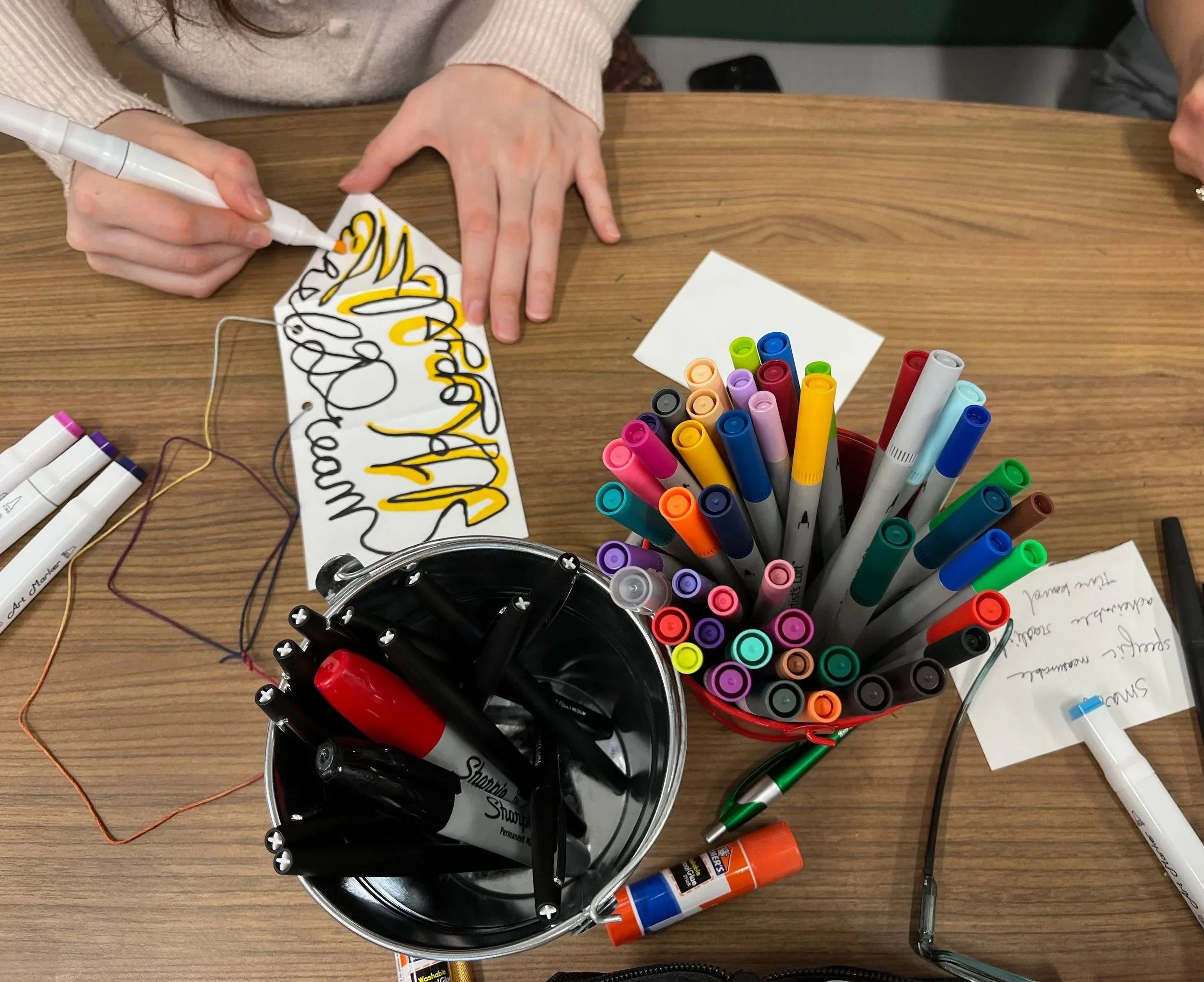Session 1: “I Wish, I Hope, I Dream” - Making books to start the new year!
Inspired by the Buddhist prayer wheel Sushmita bought at the market in Leh, a city in the Himalayan mountains of India, she created a book that holds a secret space for wishes