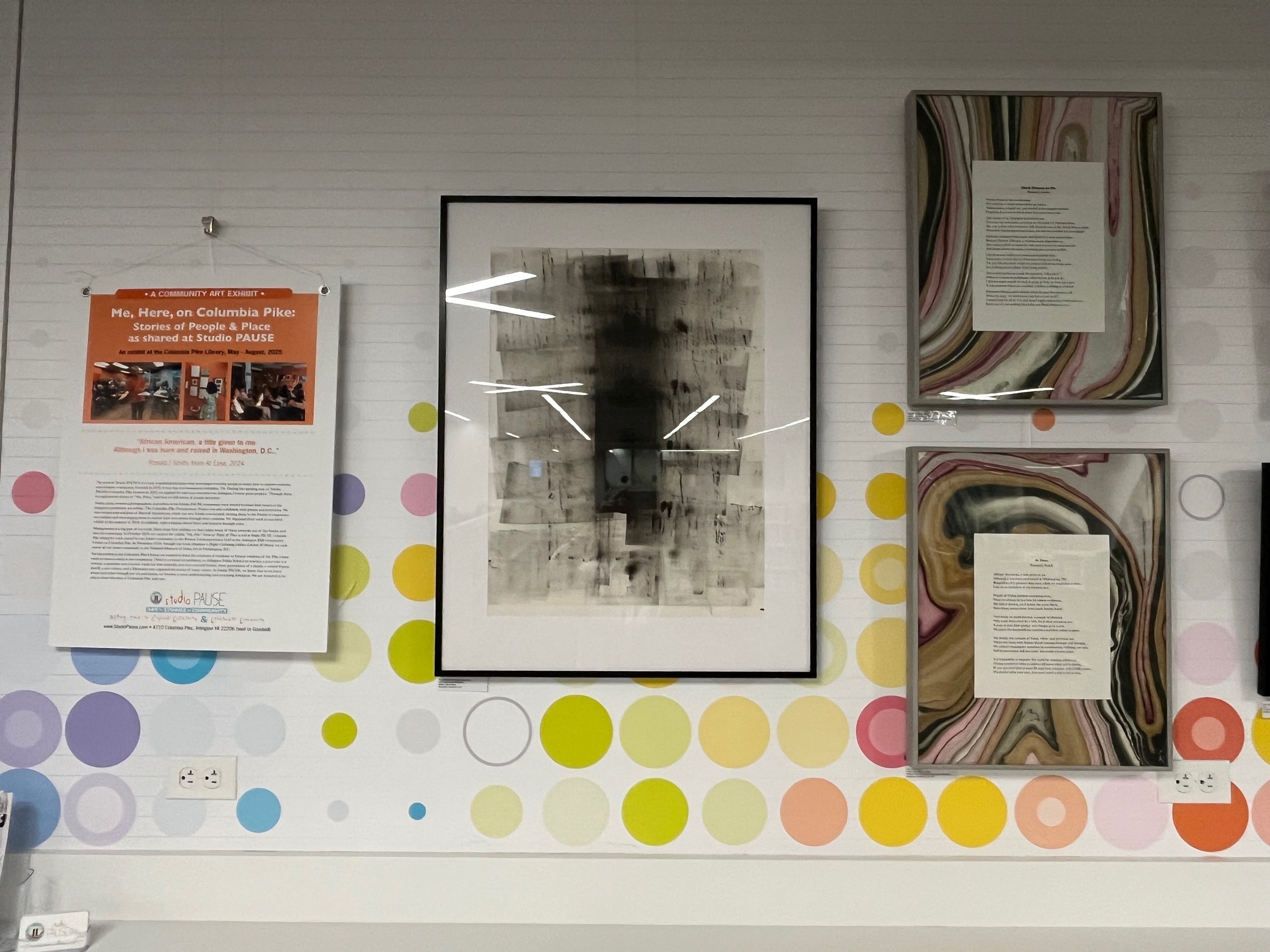 Opening poster, Ken's artwork, and RJ's two poems
