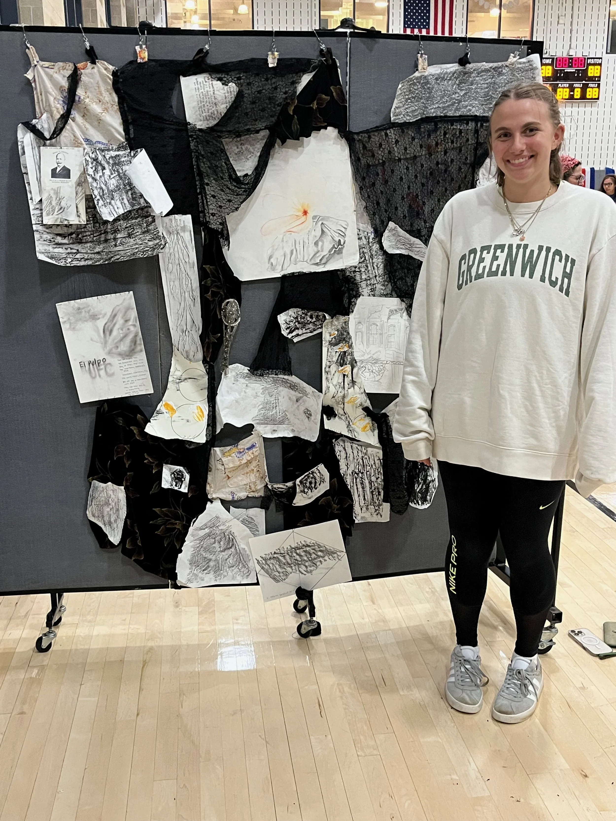 Eva Turner's artwork "Spanish Rice/Arroz con pollo" on display