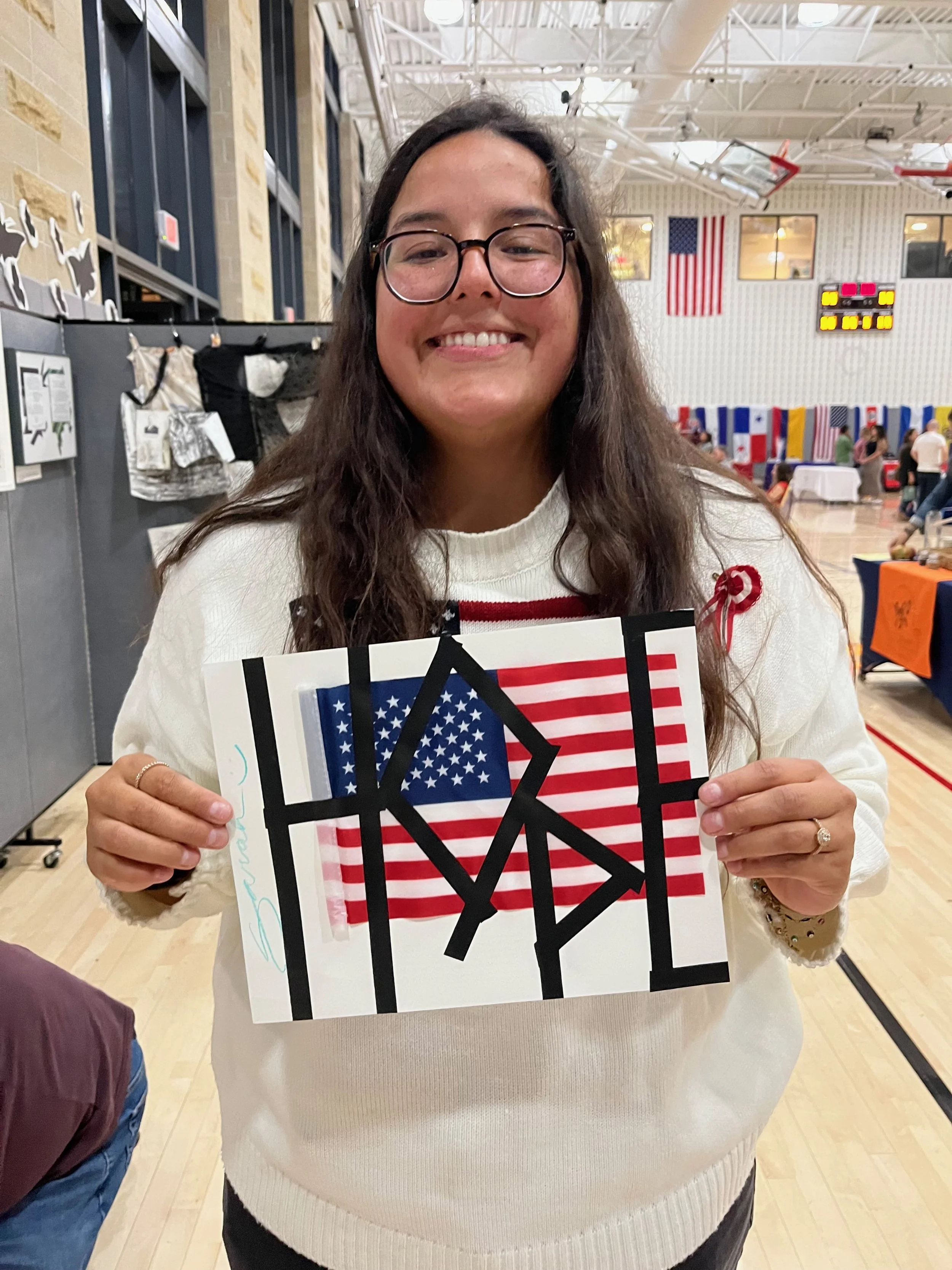 Sarah Manrique-Chiriboga makes her own Hope artwork