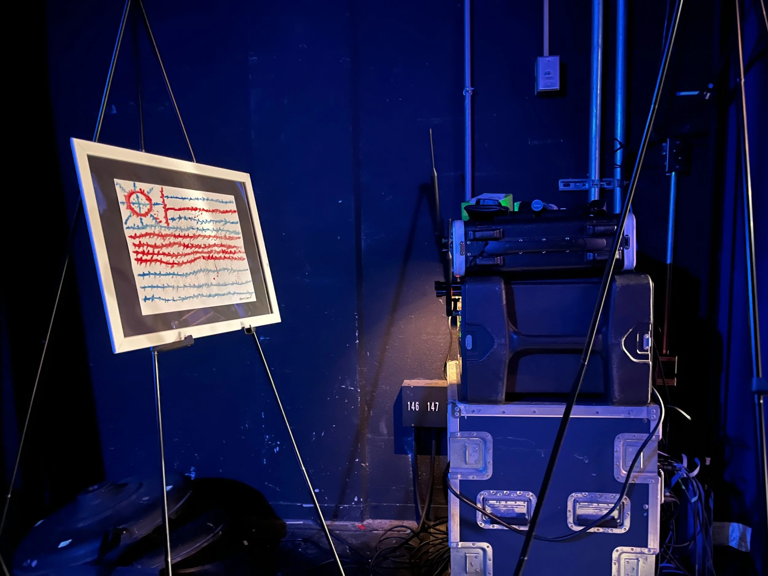 "Land of Barbed Wire" by David Ramos waiting in the wings with me
