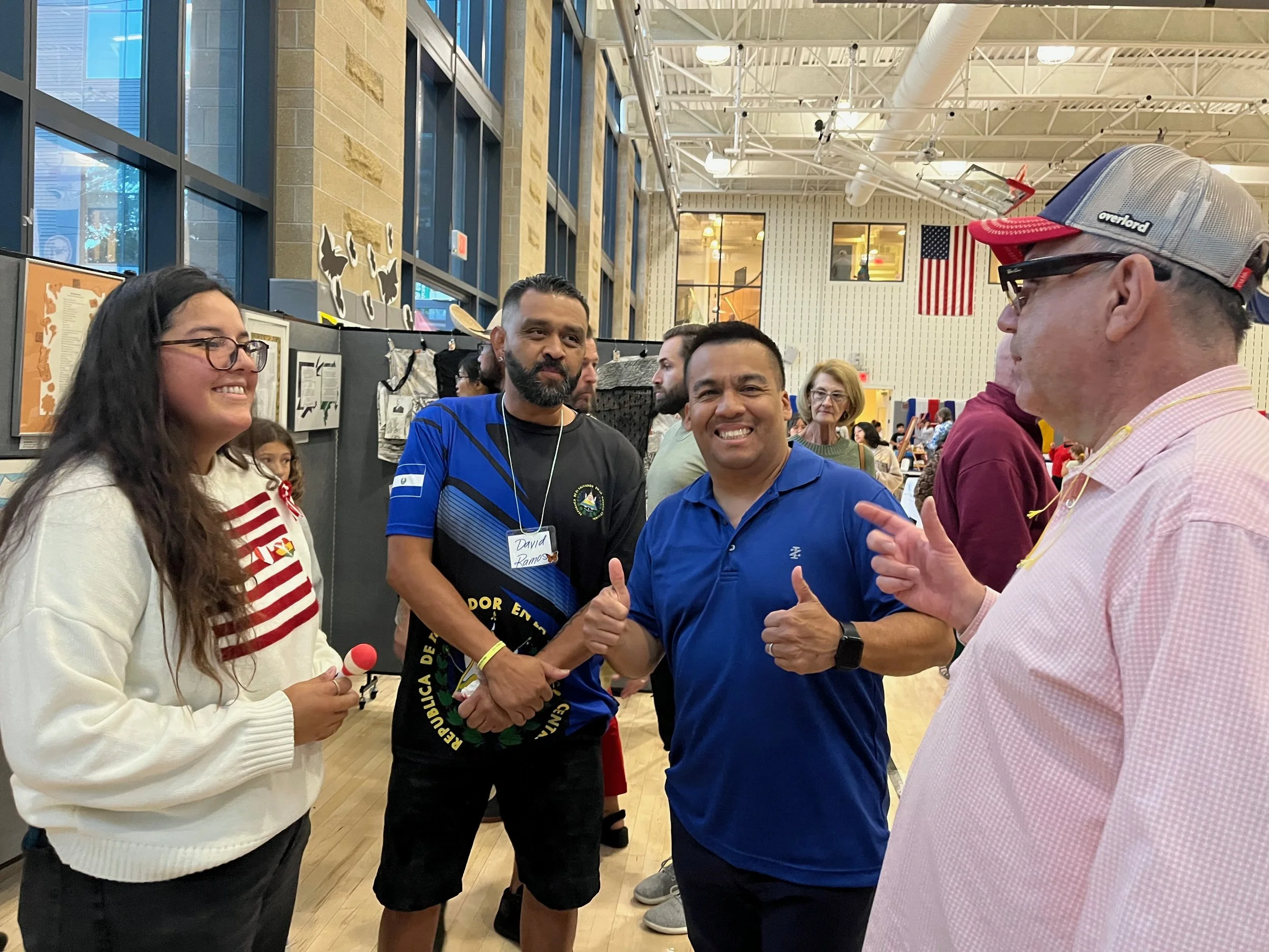 The artists meet José Quiroz, Arlington's sheriff and Virginia's first Latino sheriff (now there are 2 more, he updated us).