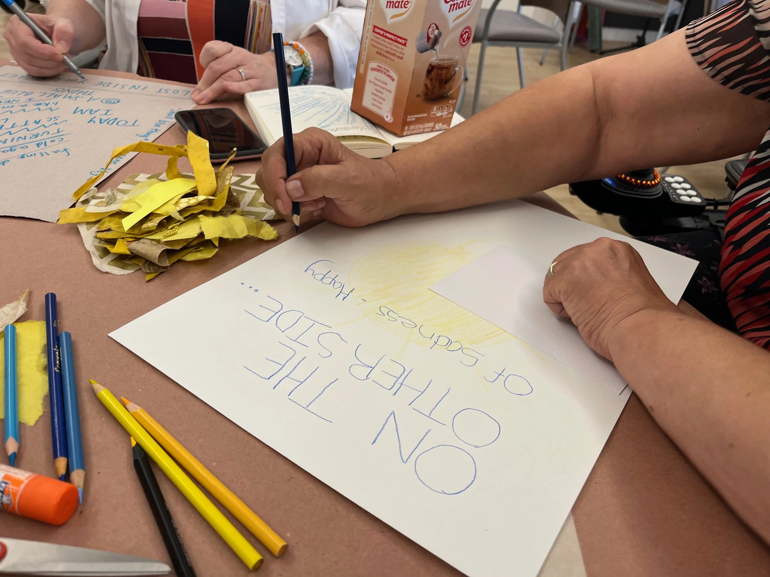 We had a station for markers and color pencils