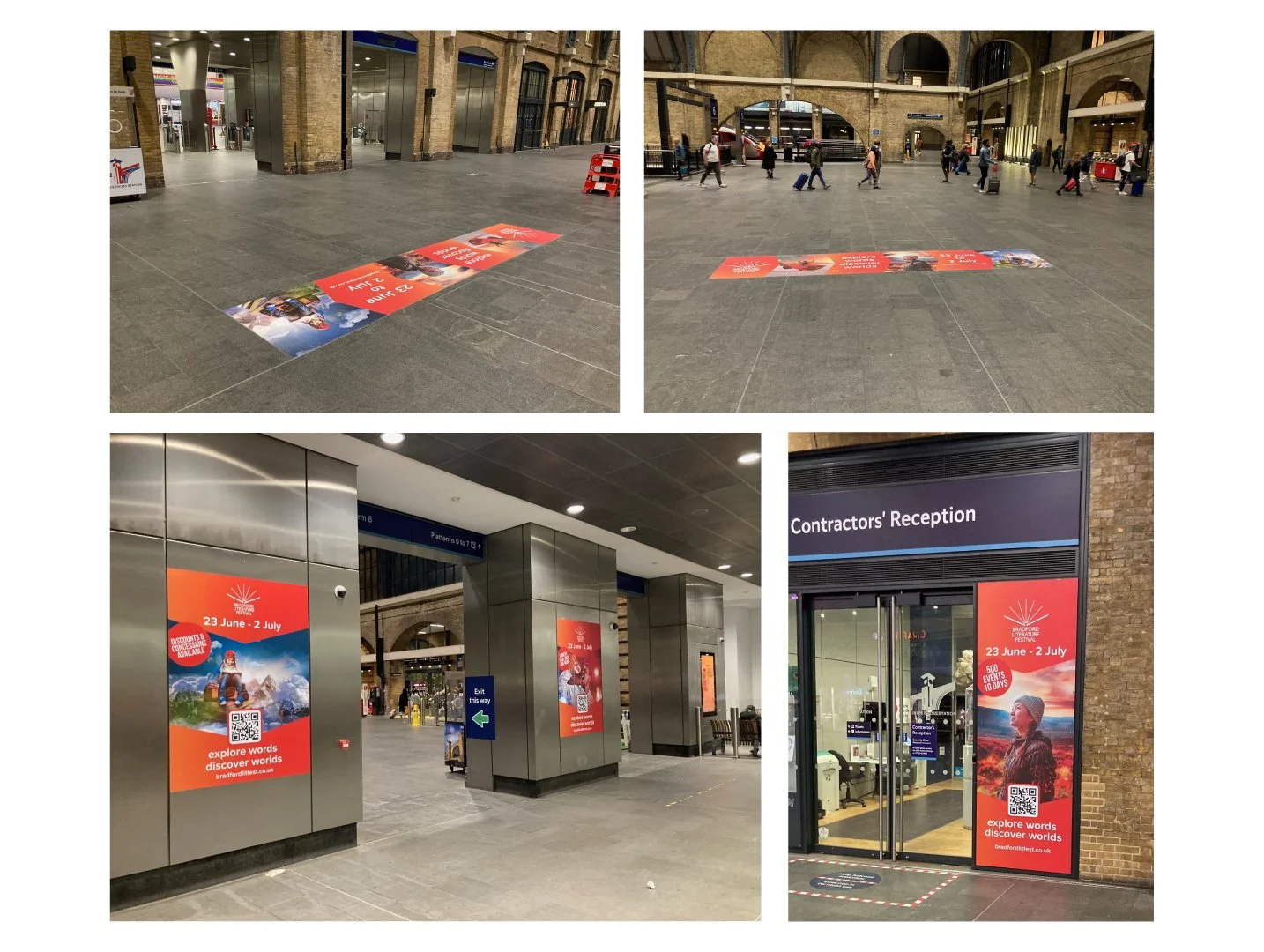 Bradford Literature Festival London Kings Cross in situ 2023