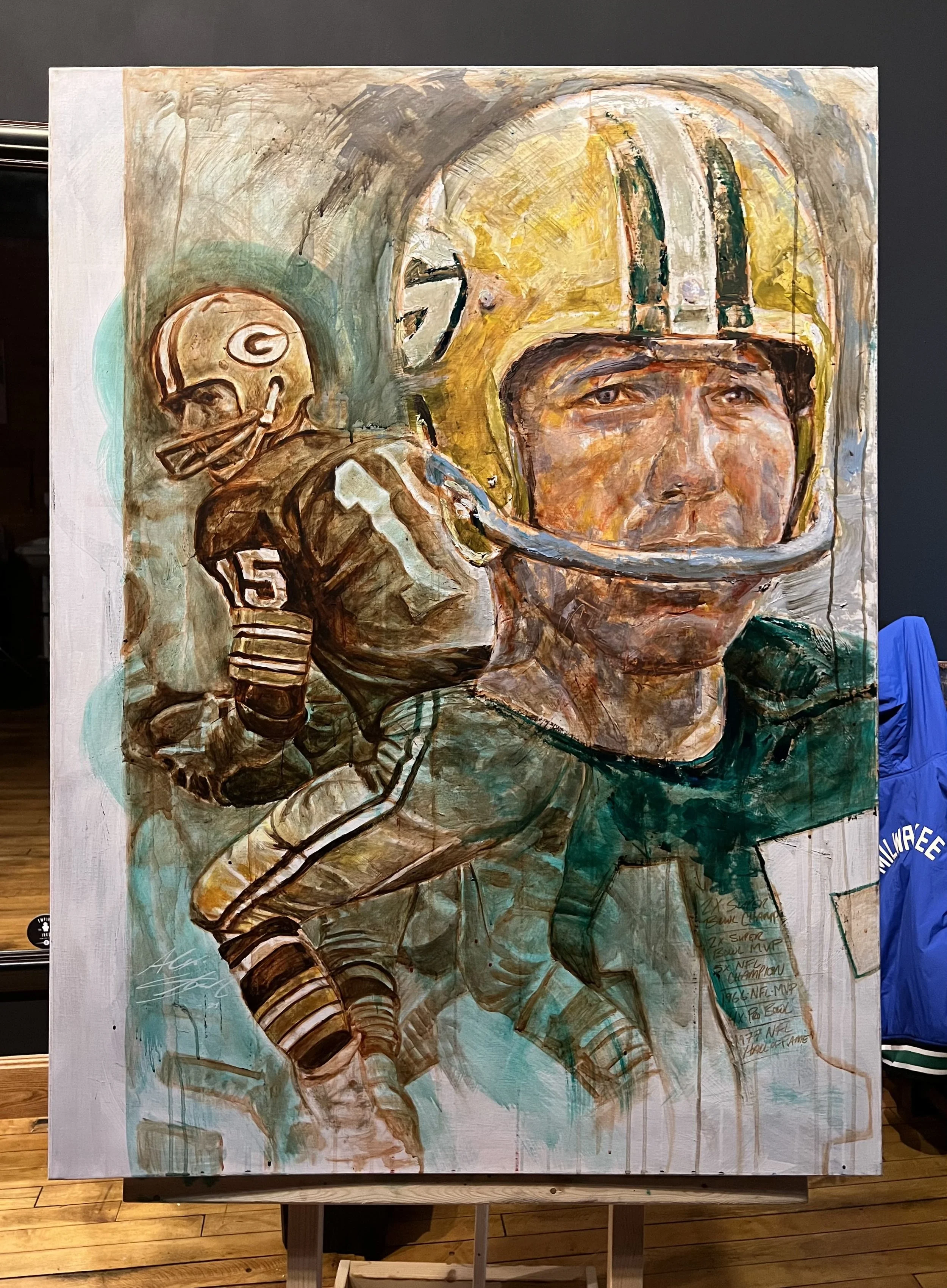 Football | Bart Starr | Canvas | 36x48