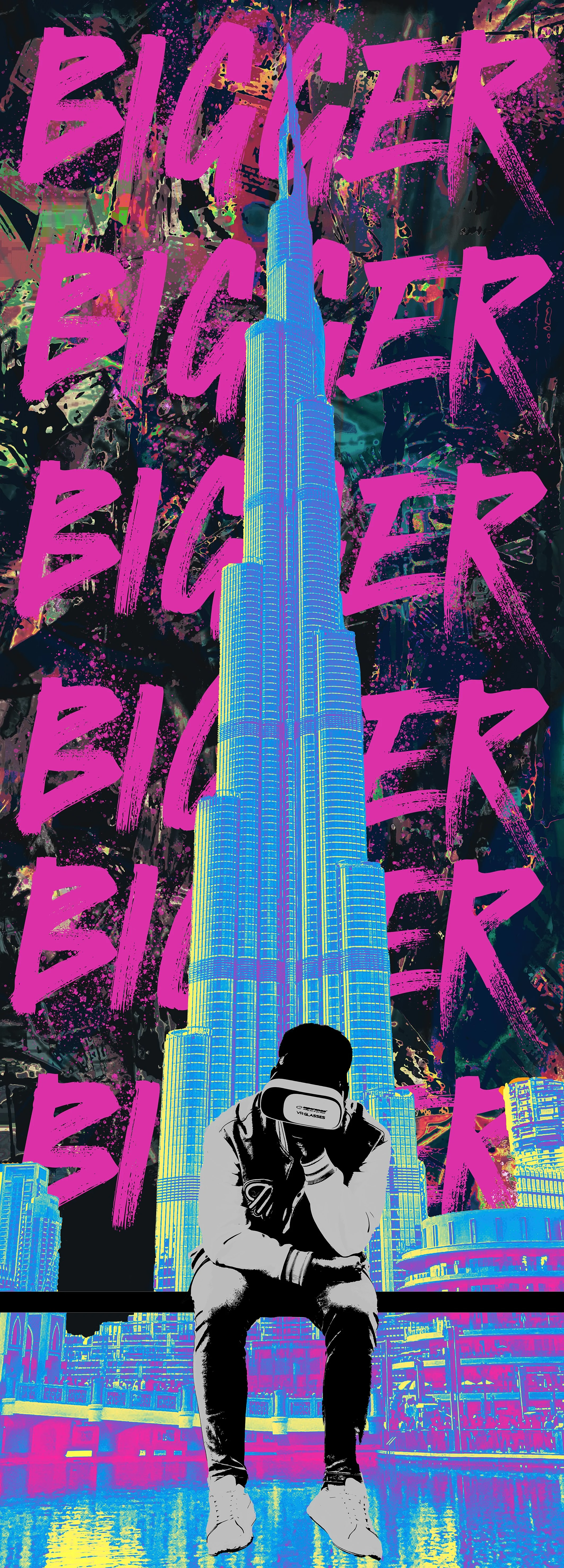 "BLINDNESS III", 2025. Acrylic digital print on canvas.- 250 x 90 cm. No.
