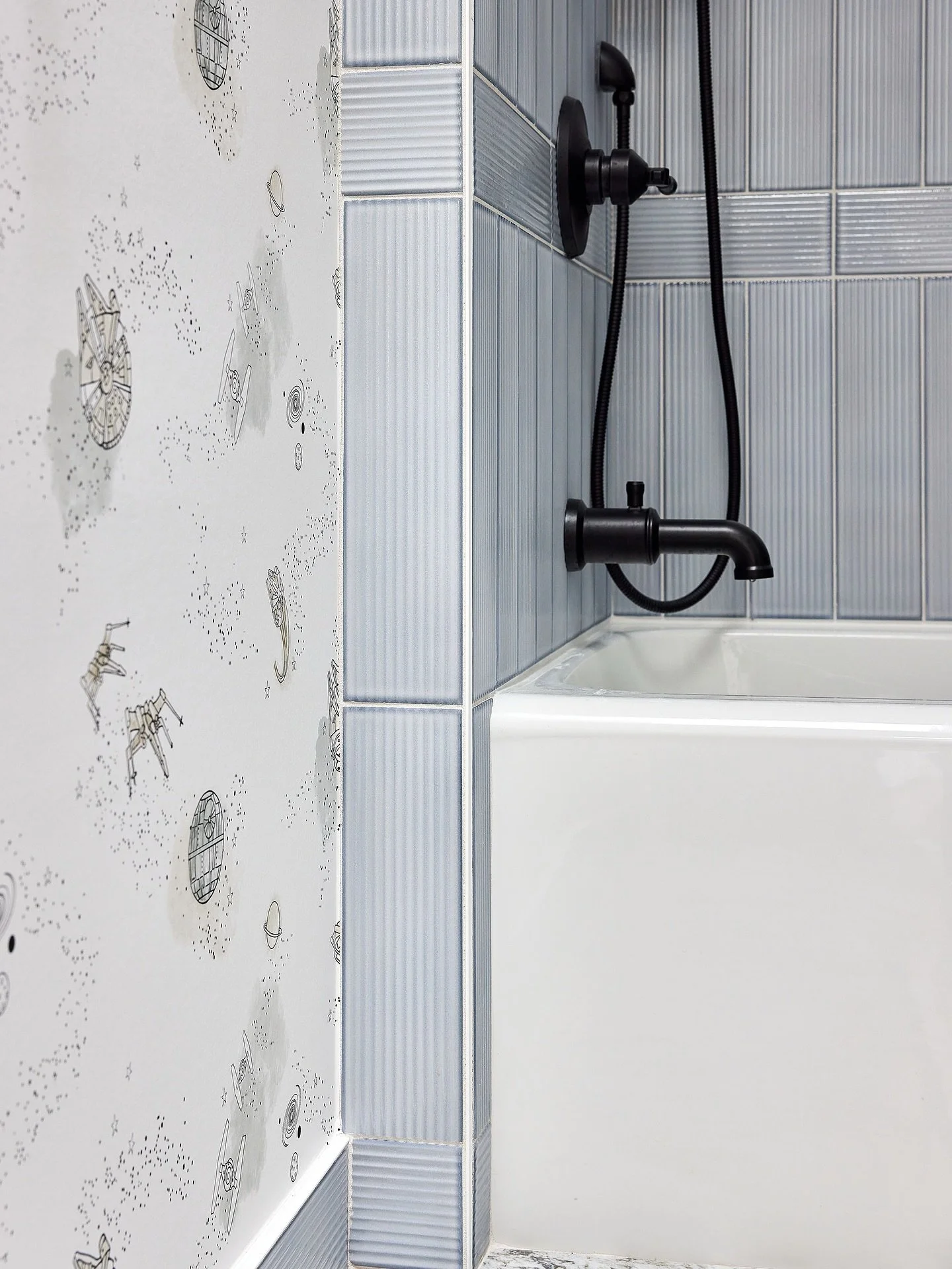 &ldquo;Do. Or do not. There is no try.&rdquo; - Yoda 
.
I like to think this Yoda quote is fitting for all the finer details and planning that went in to this boys bathroom. 
Full reveal coming soon. But for now enjoy the details! What&rsquo;s your f