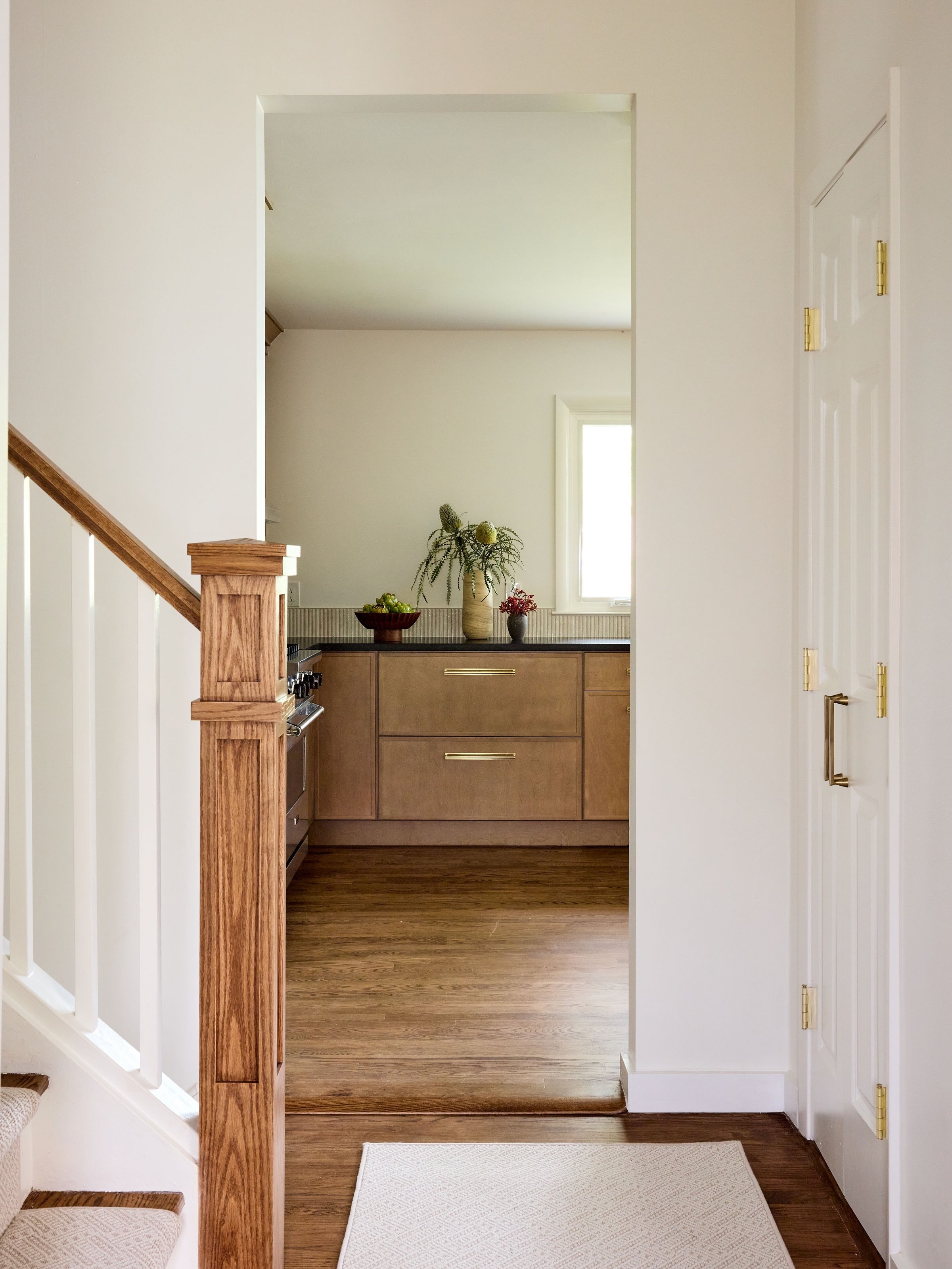 Swipe to peek at details in this New Providence kitchen renovation. 

Mixed metal finishes, neutral backsplash with leathered black granite countertops against oak cabinetry, all come together for a beautiful and functional kitchen for this busy fami