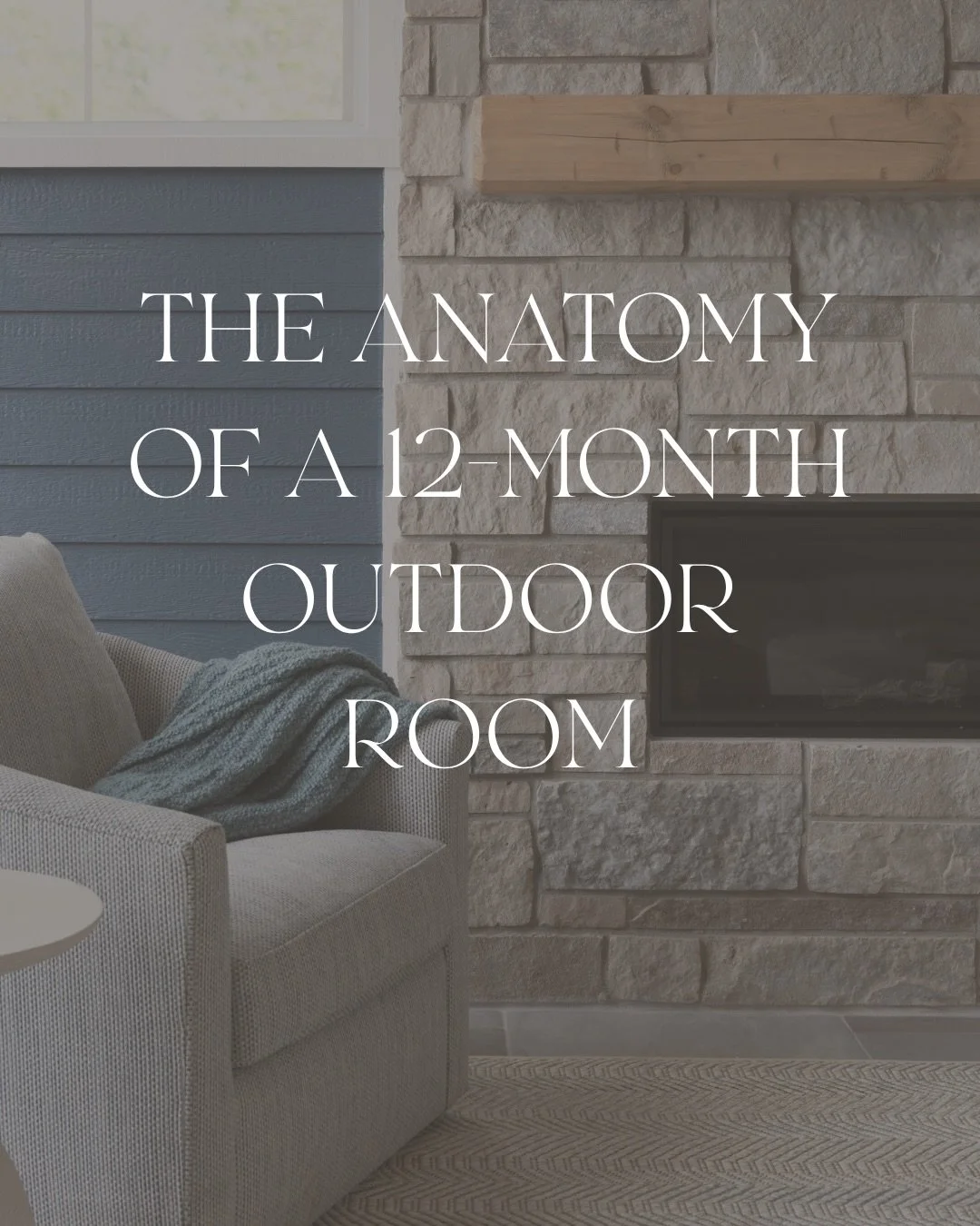 This screened porch on the lake was designed around a single idea: what if you never had to go inside?

✔️Wall-to-wall Pella roll-up windows that open fully or close completely with the touch of a button. 
✔️ A stone fireplace and infrared ceiling he