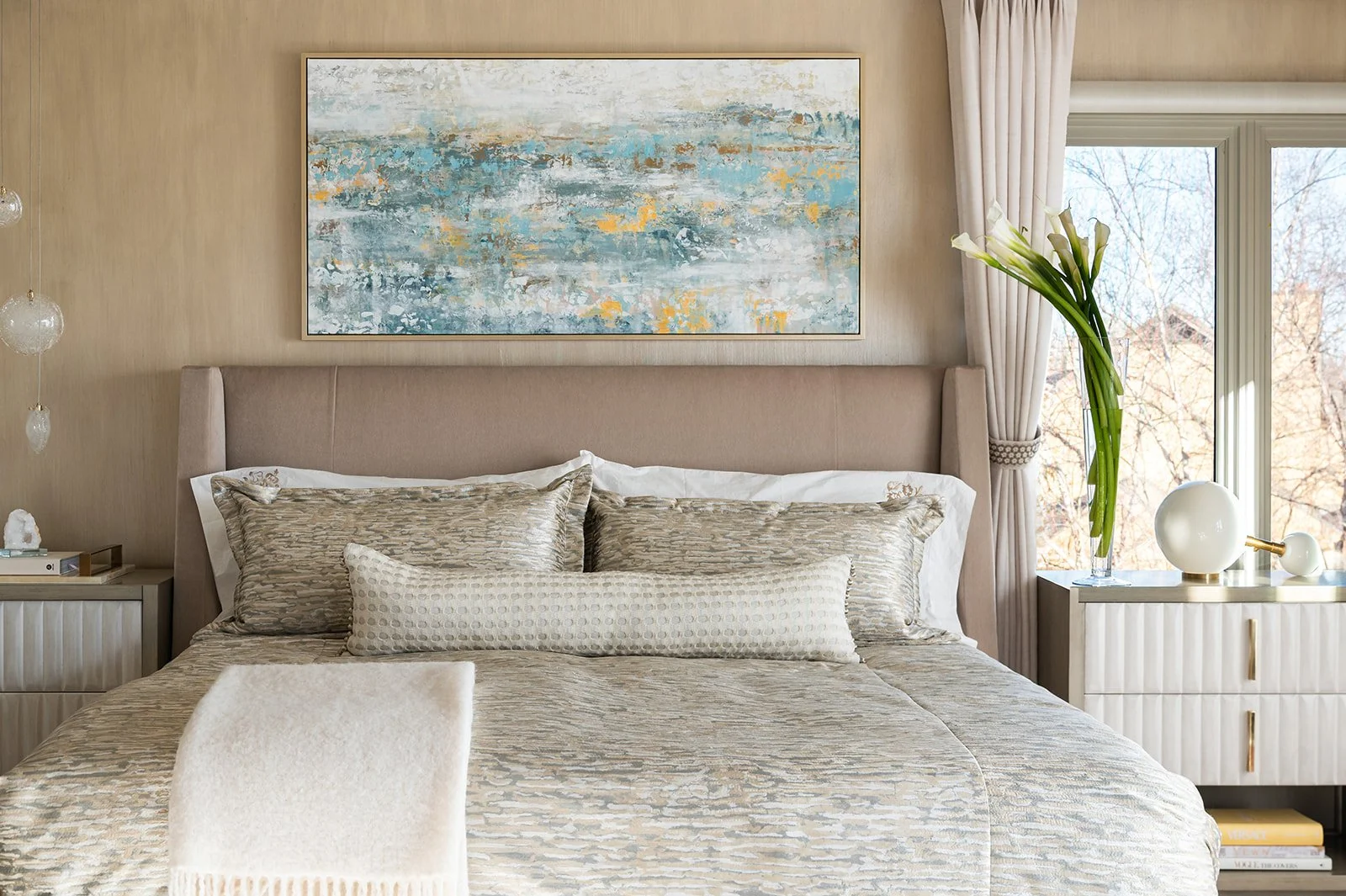 Award winning interior design for a bedroom remodel in Barrington, IL