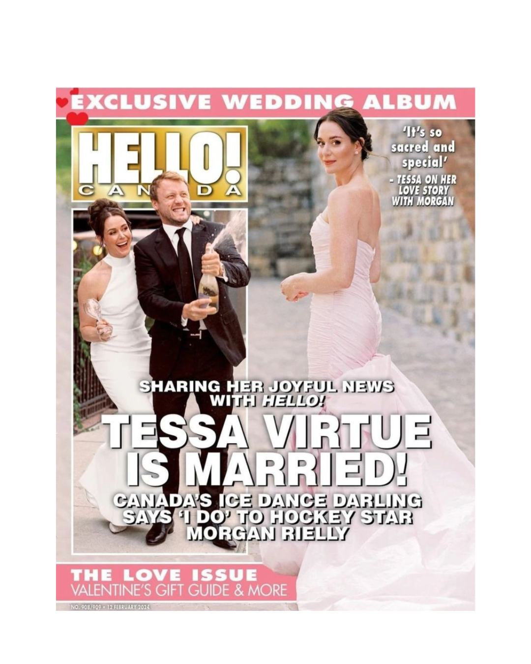 Exclusive: Tessa Virtue marries Morgan Rielly in two secret transatlantic weddings