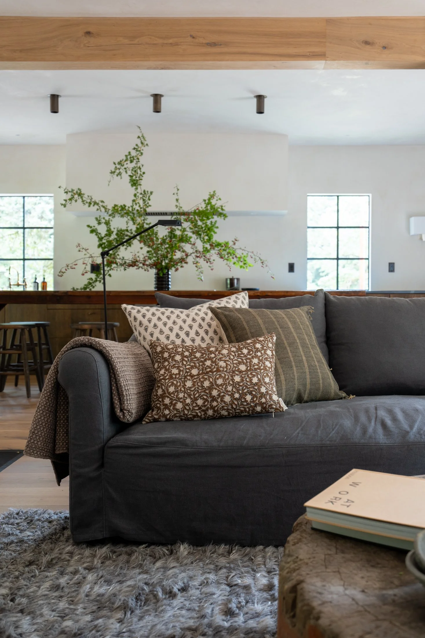 Linen and James pillow living room styling